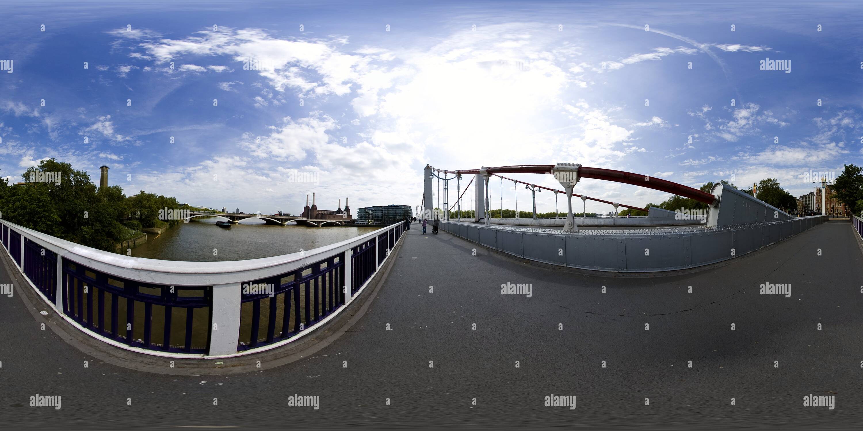 Vue panoramique à 360° de Chelsea Bridge Londres