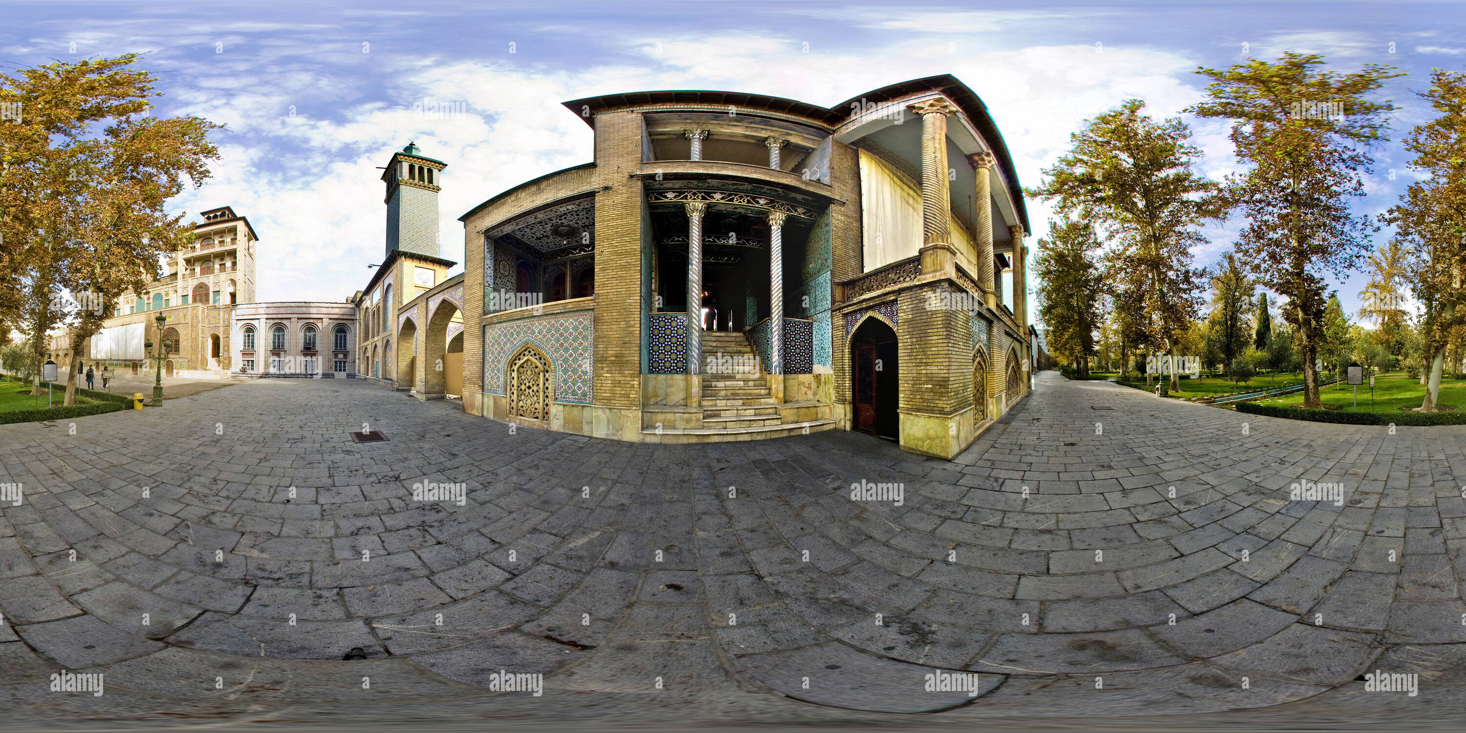 Vue panoramique à 360° de Le Golestan Palace - Iran - Téhéran [3]