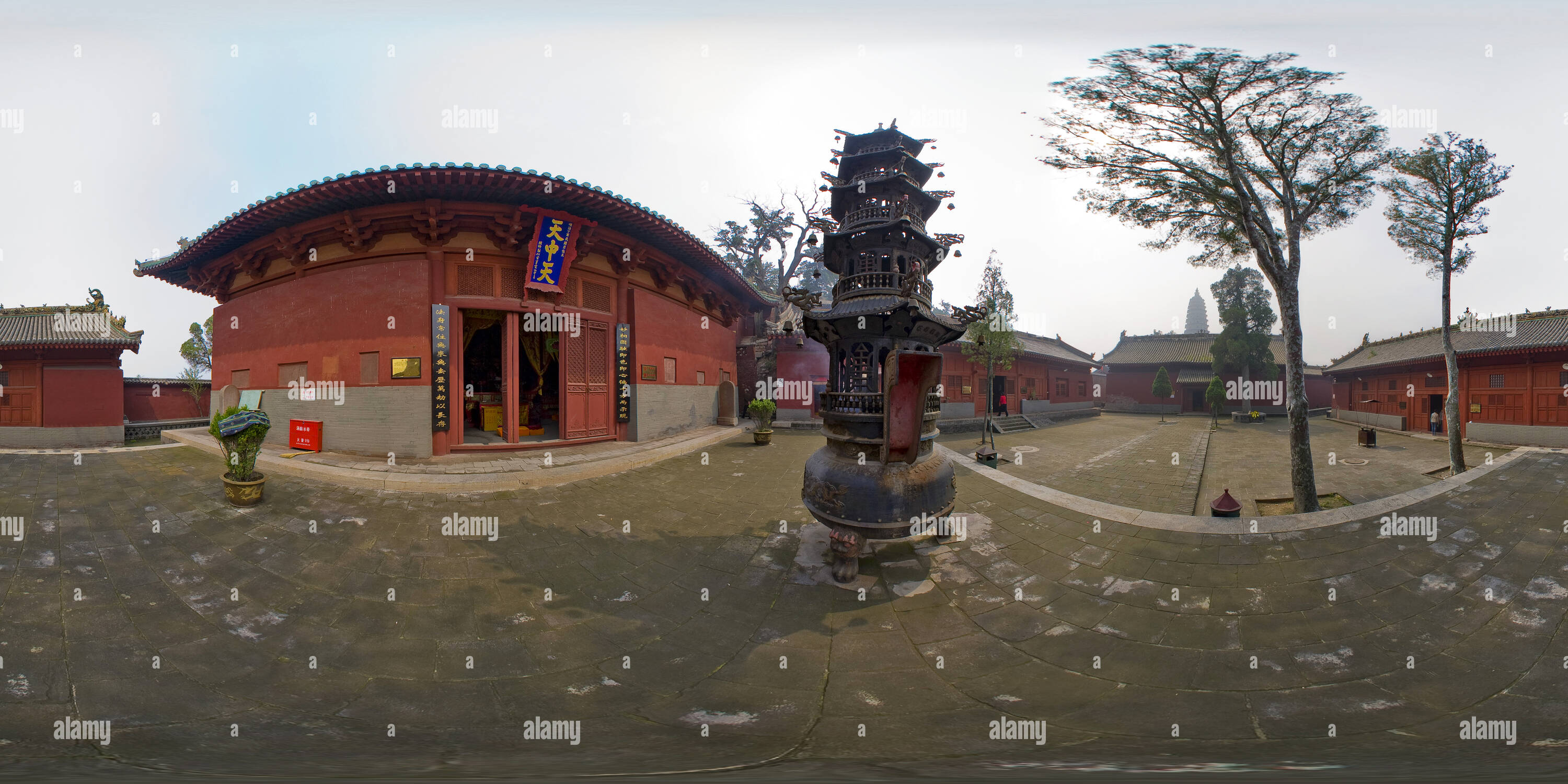 Vue panoramique à 360° de Dans Guang Shengsi le temple-jouxte le palais de Lu