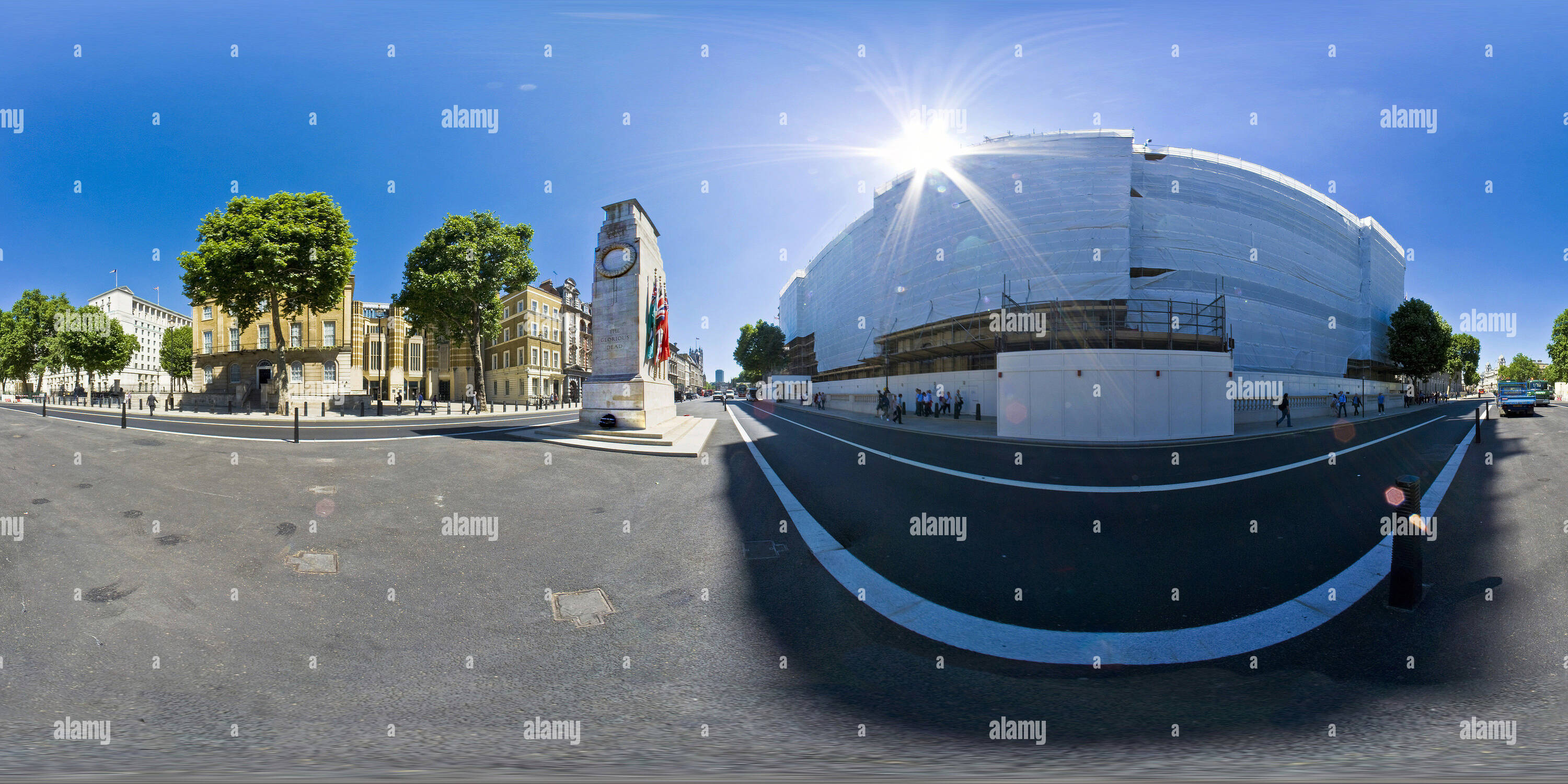 Vue panoramique à 360° de Cénotaphe Westminster London