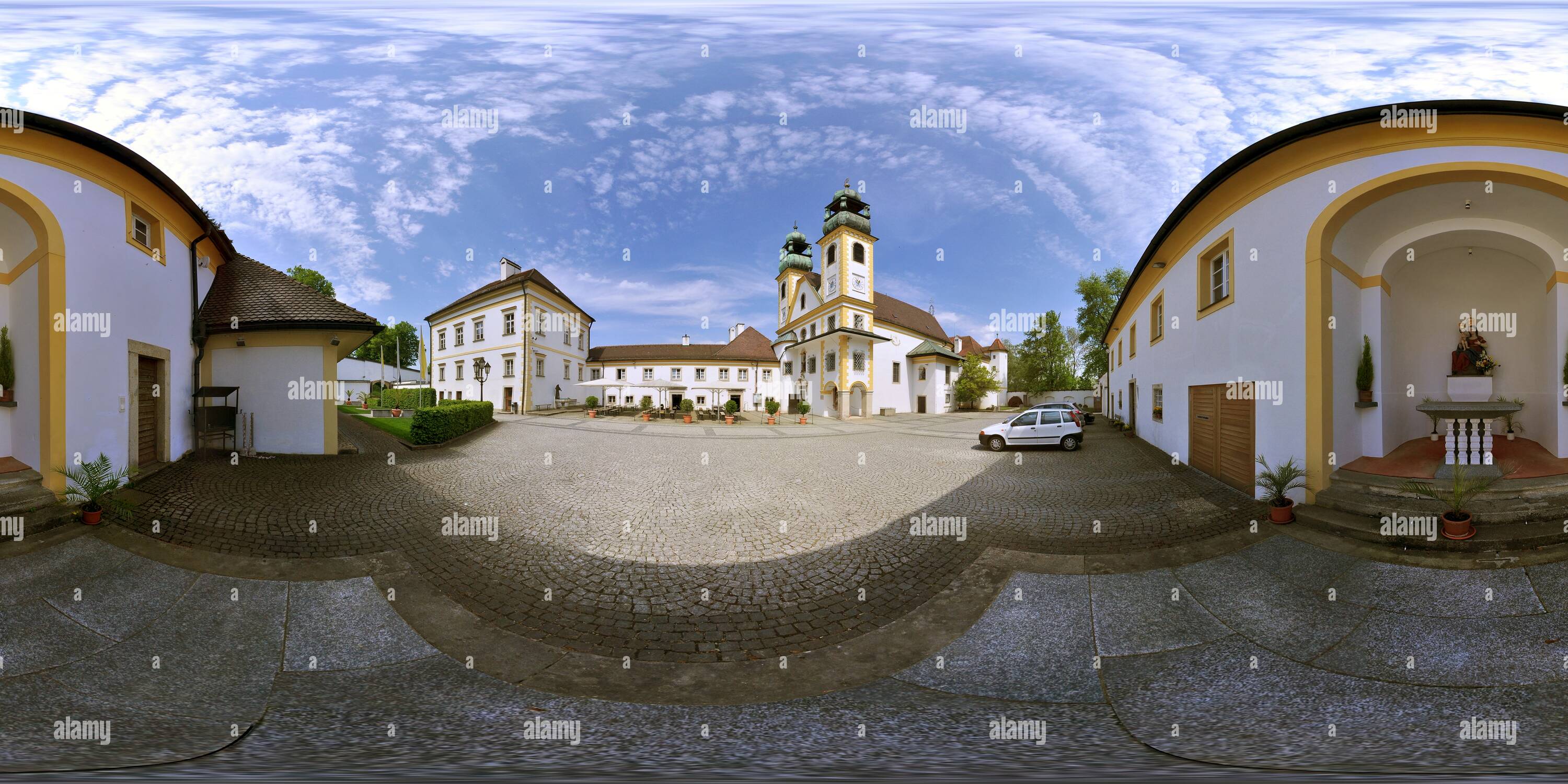 Vue panoramique à 360° de Passau - Église de pèlerinage Maria Hilf