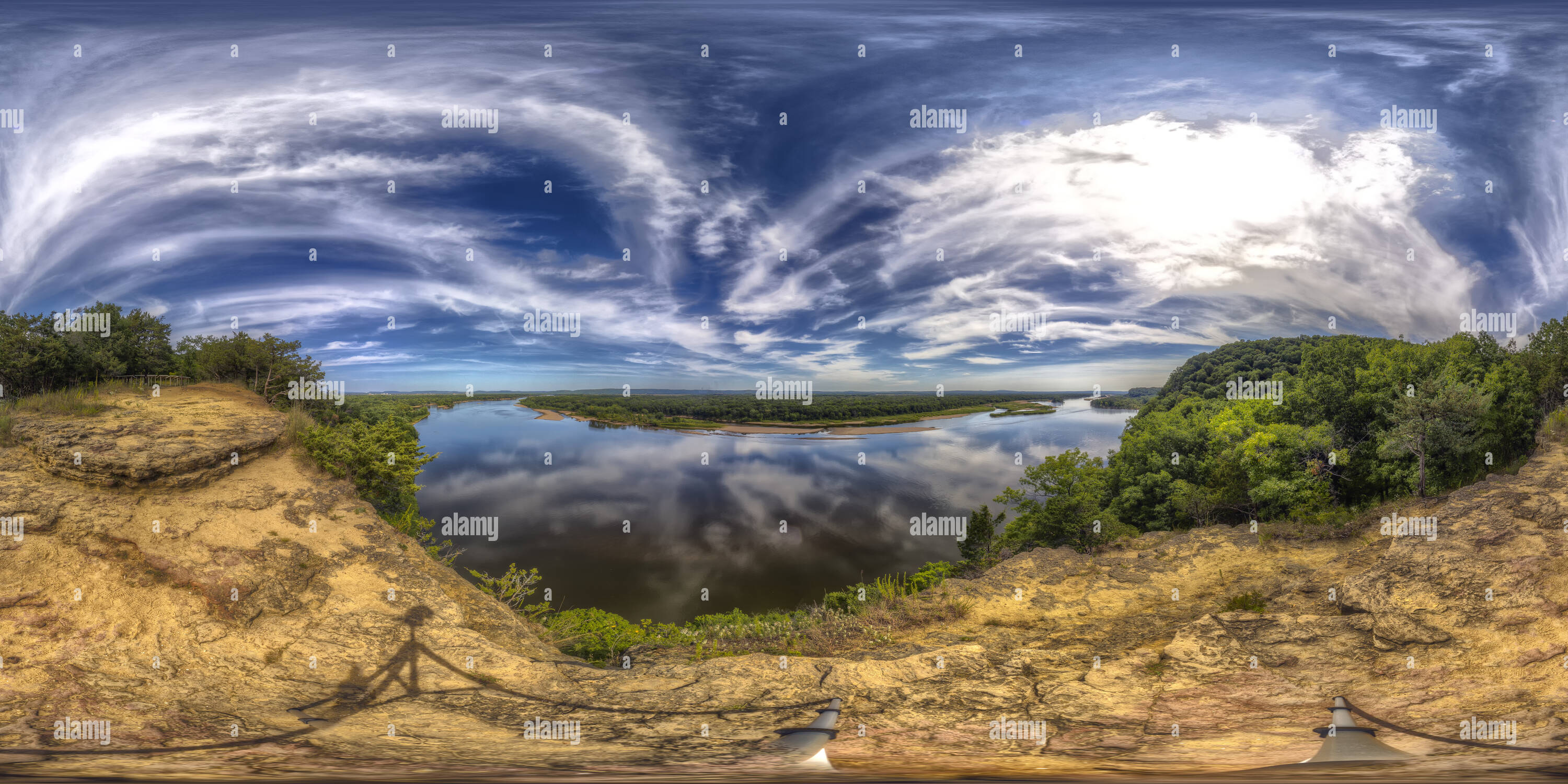 Vue panoramique à 360° de Bluff - Ferry Sauk County Wisconsin