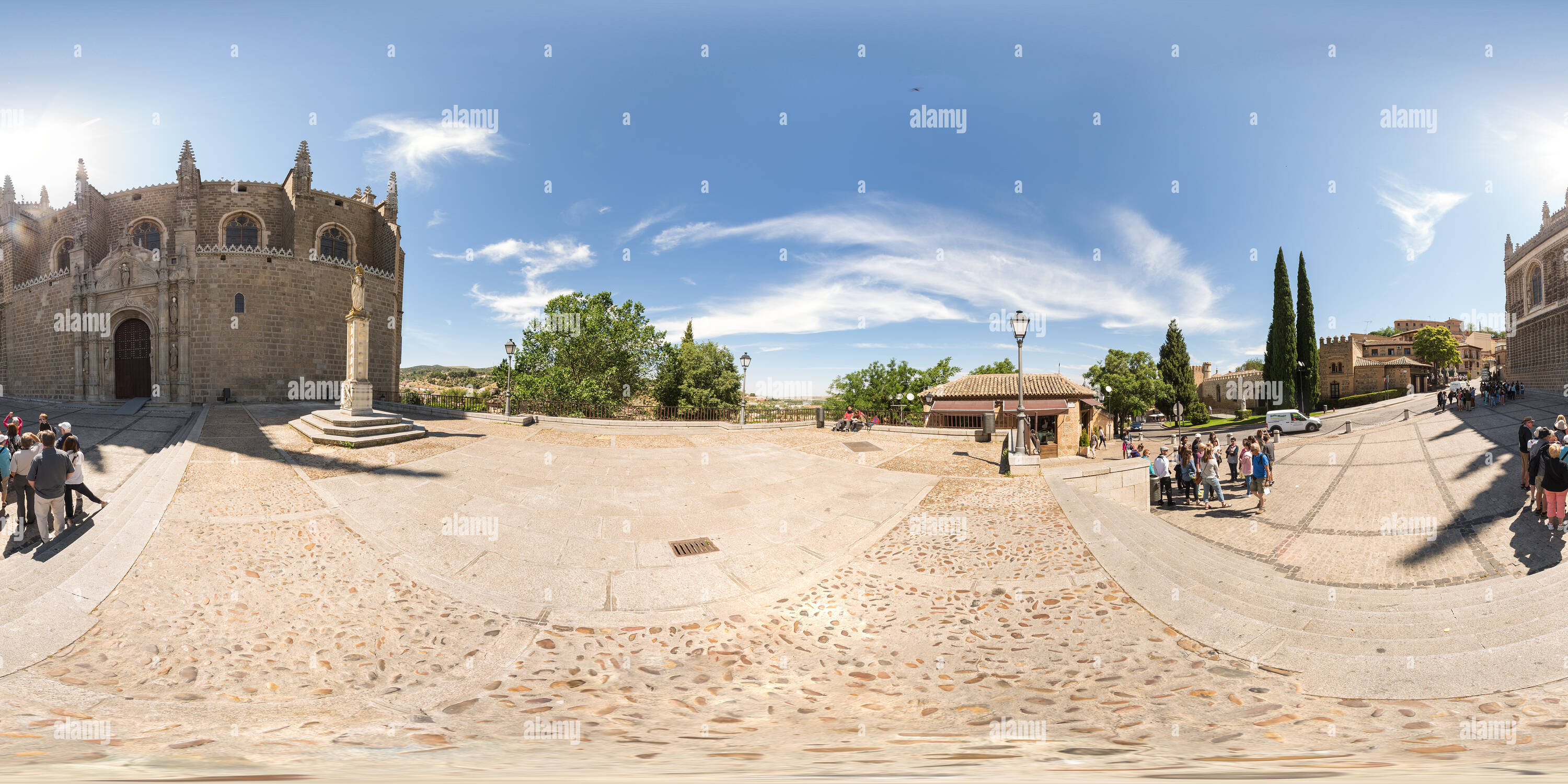 Vue panoramique à 360° de Plaza San Juan de los Reyes. Toledo