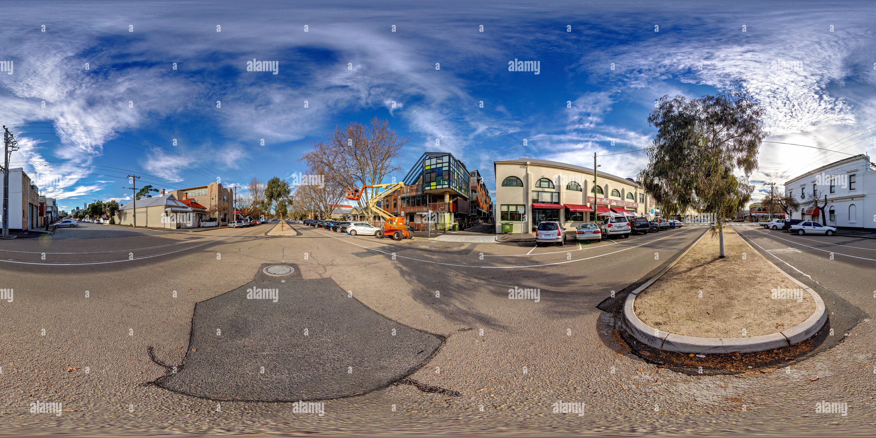 Vue panoramique à 360° de Kyme Place Pano 1 Port Melbourne, Victoria, Australie