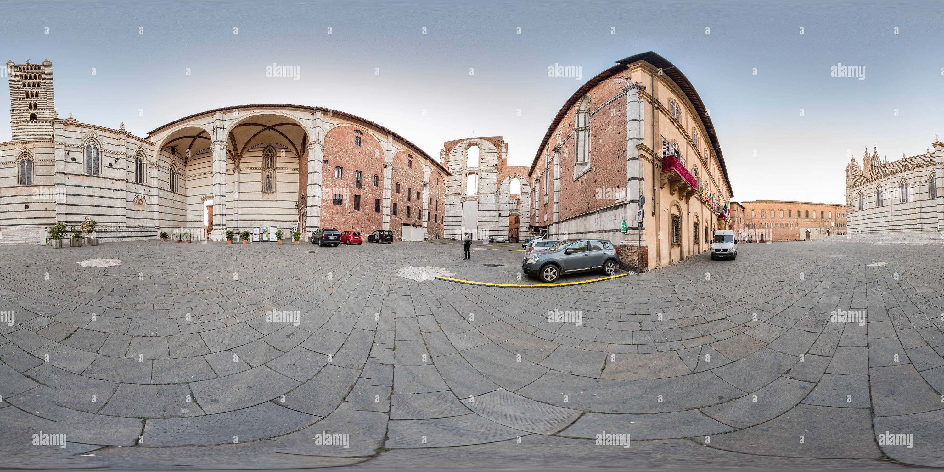 Vue panoramique à 360° de Duomo di Siena. L'Italie.
