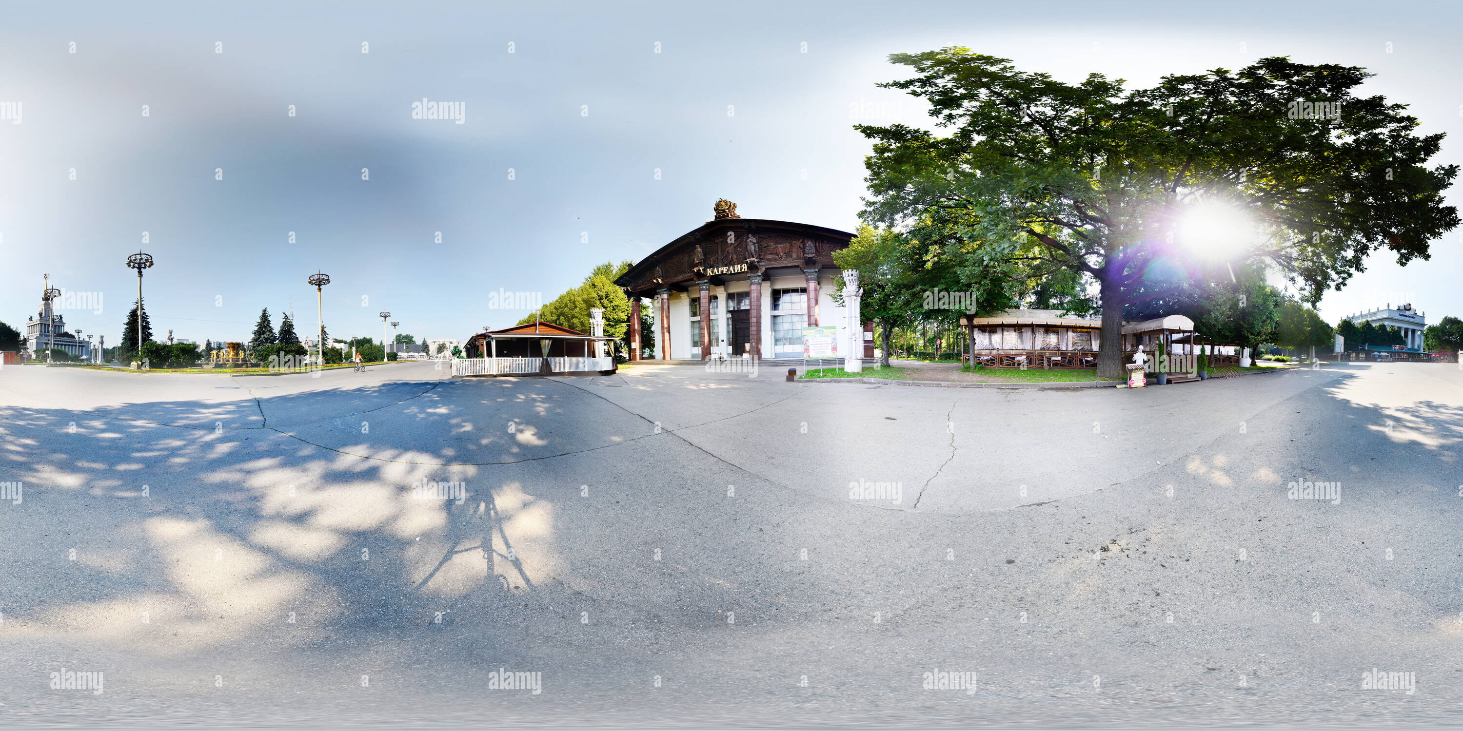 Vue panoramique à 360° de Toute l'Exposition Agricole (VDNKh)