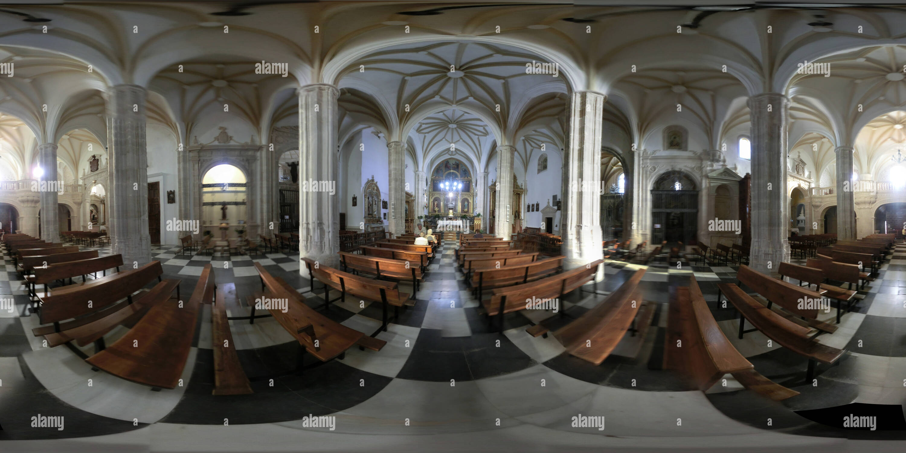 Vue panoramique à 360° de Église paroissiale de San Martín Obispo. Lillo (Toledo)