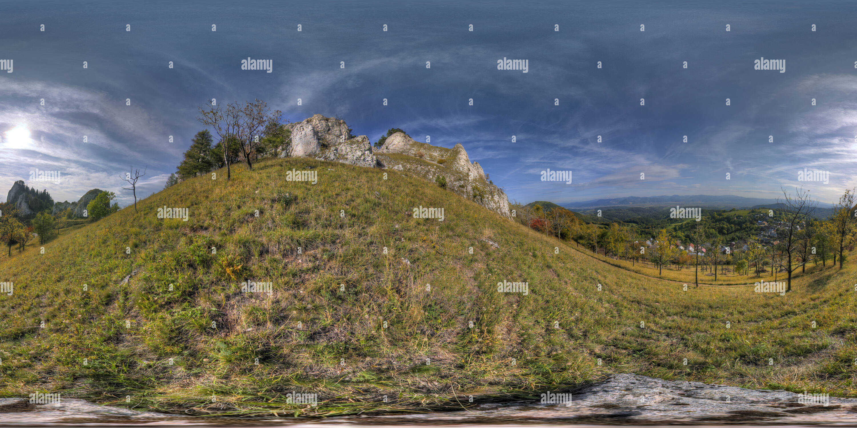 Vue panoramique à 360° de L'automne à Vrsatec