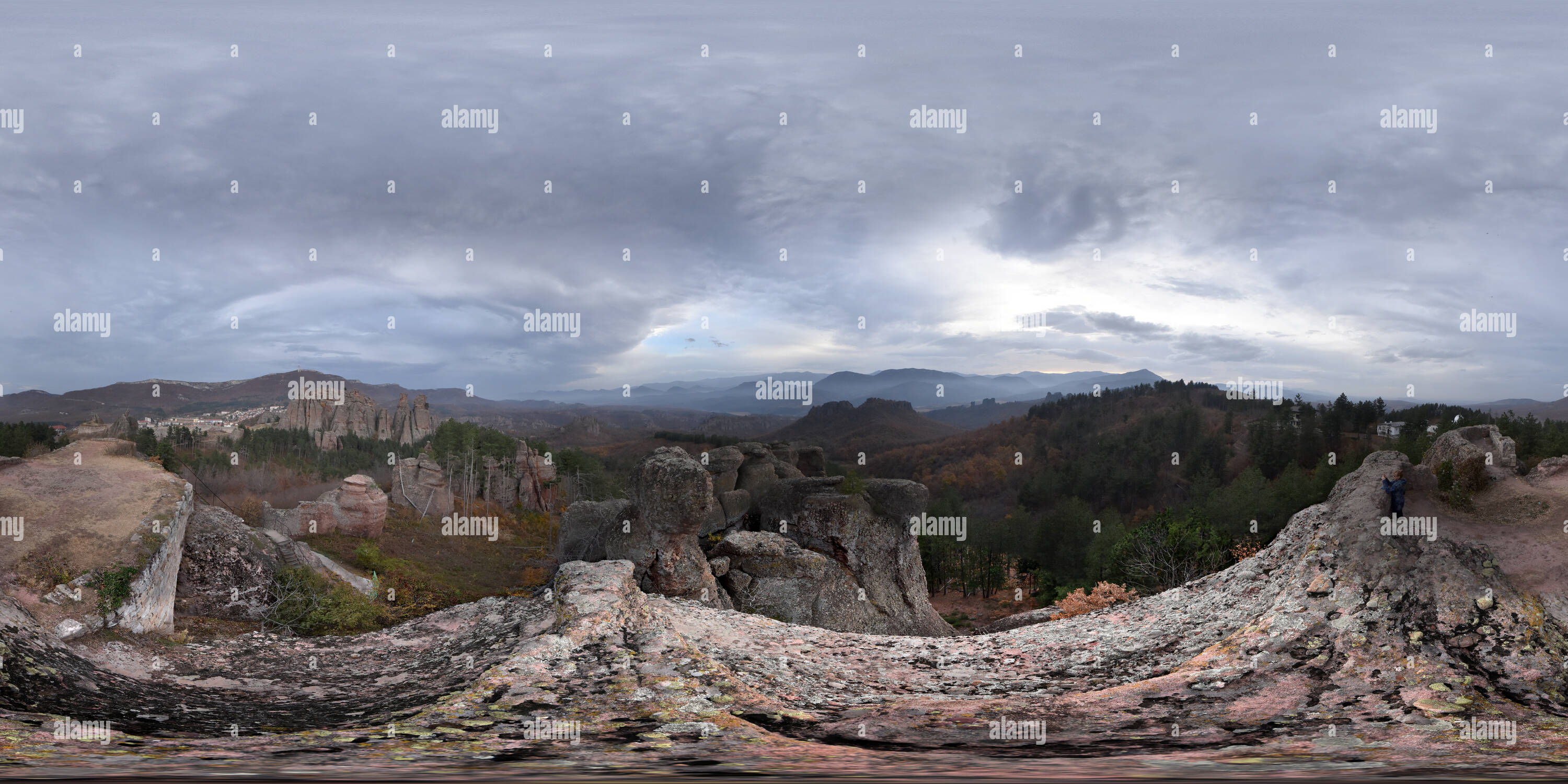 Vue panoramique à 360° de Belogradchic Rocks