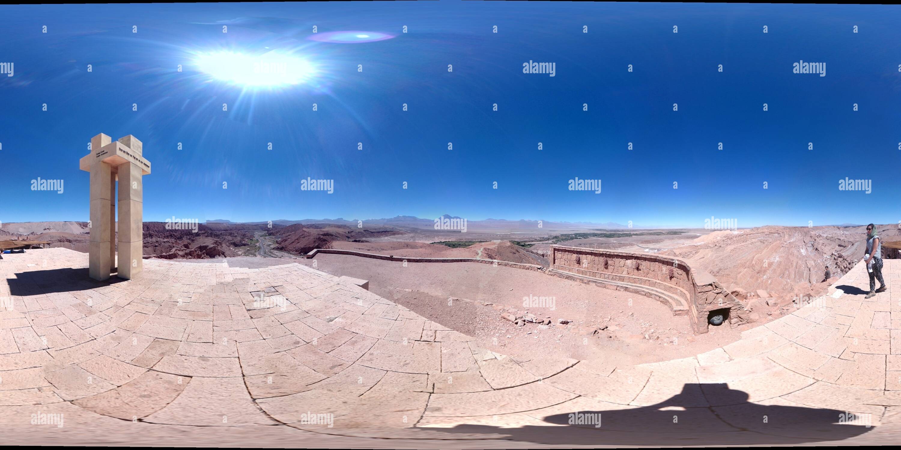 Vue panoramique à 360° de Pucara de Quitor, Atacama