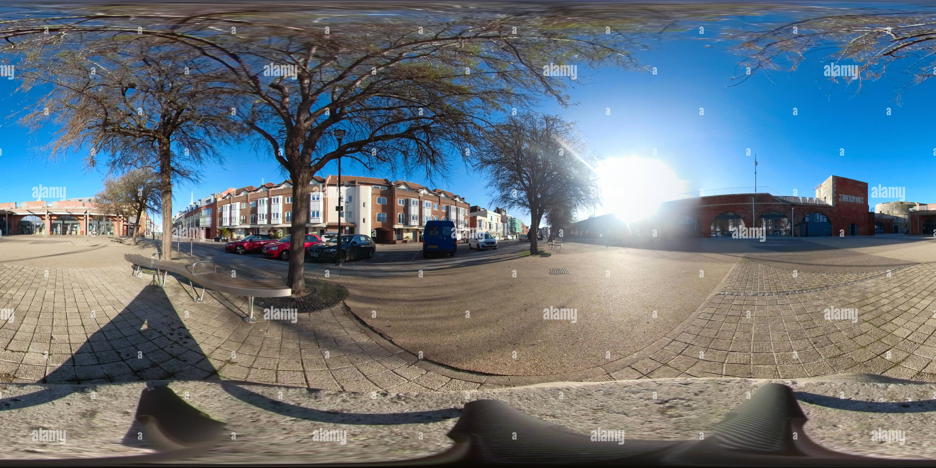 Vue panoramique à 360° de Vieux Portsmouth Harbour