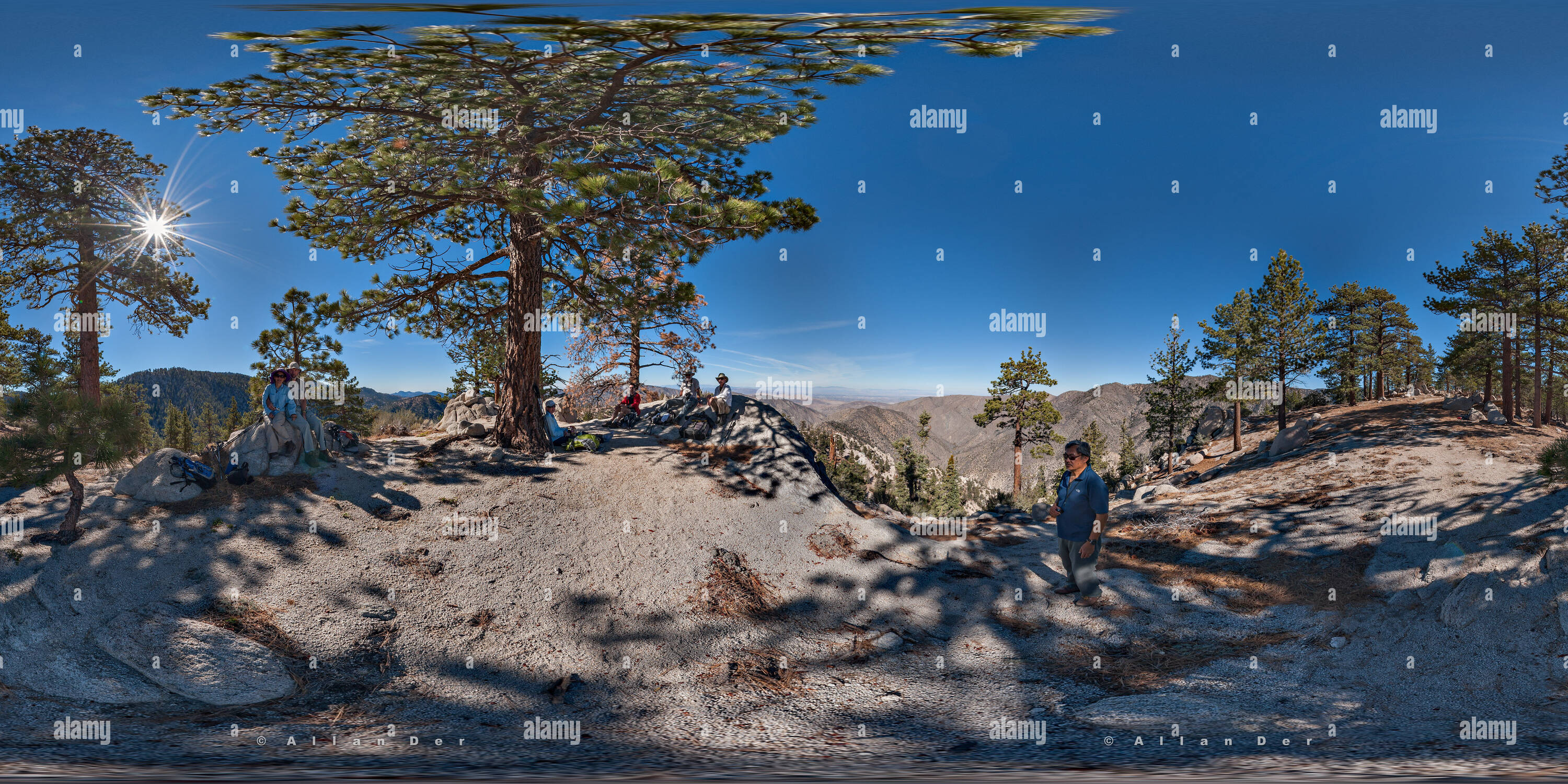 Vue panoramique à 360° de Winston Ridge, San Gabriel Mountains National Monument