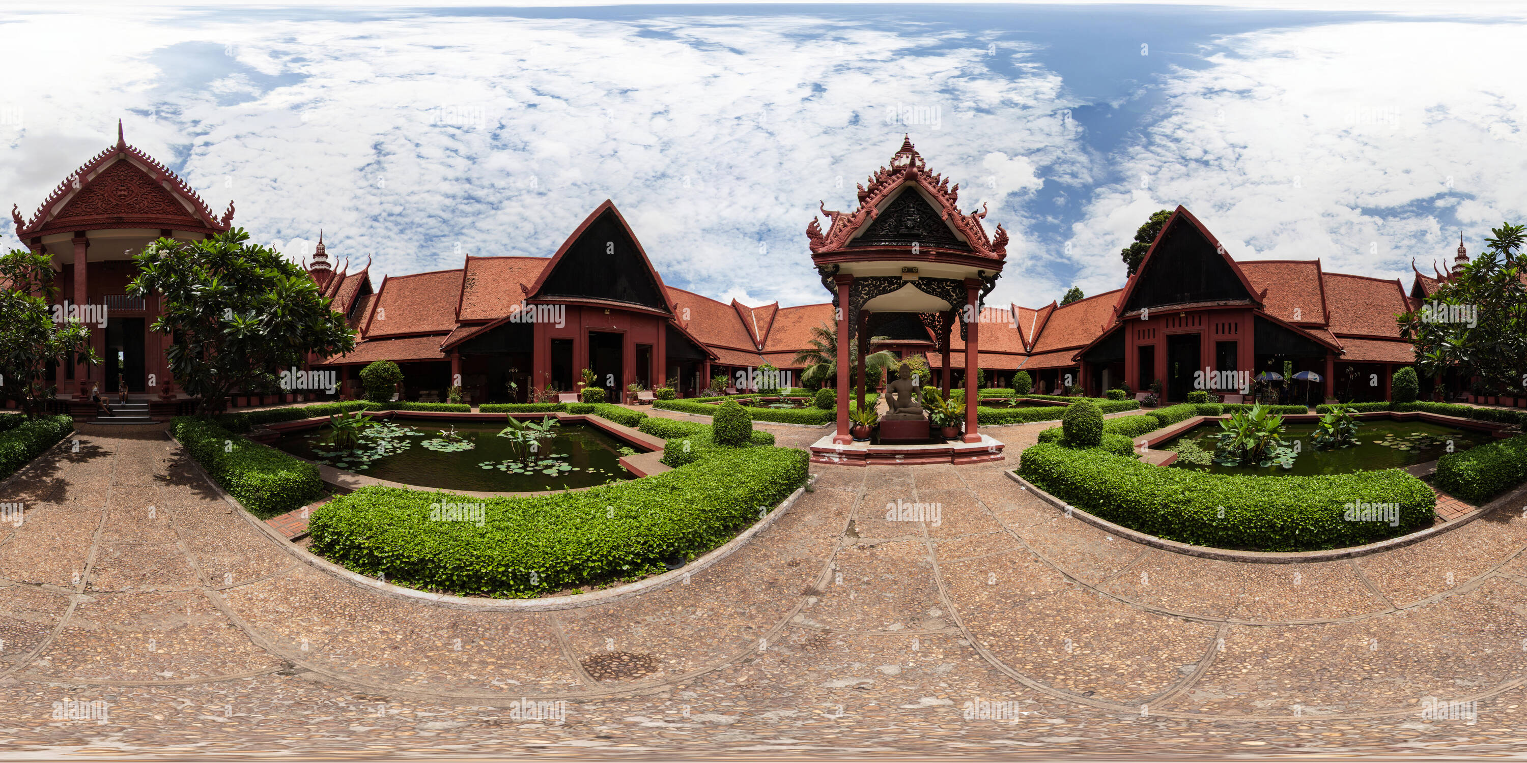 Vue panoramique à 360° de Musée national de Phnom Penh, Cambodge