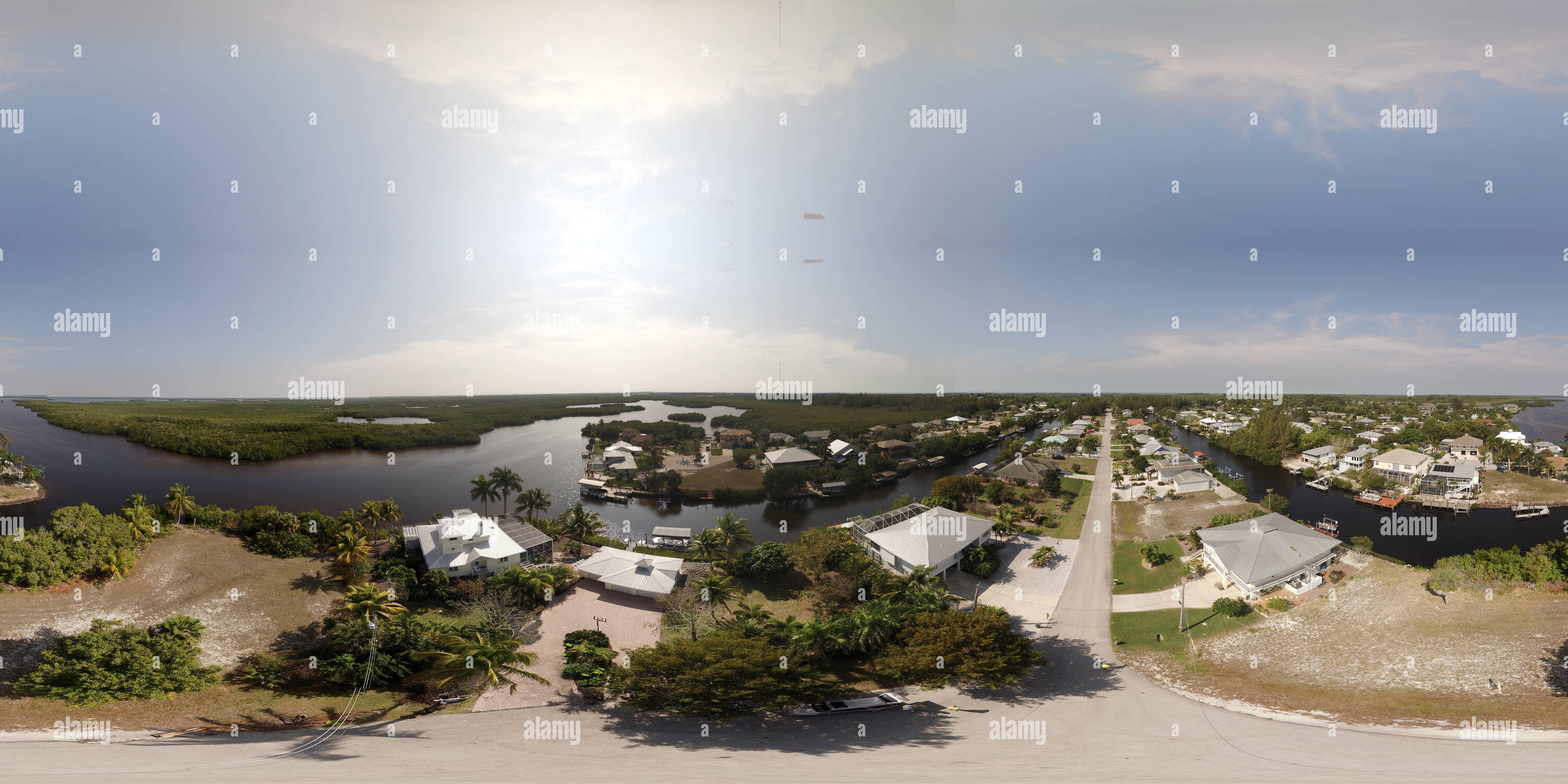 Vue panoramique à 360° de Bokeelia Florida