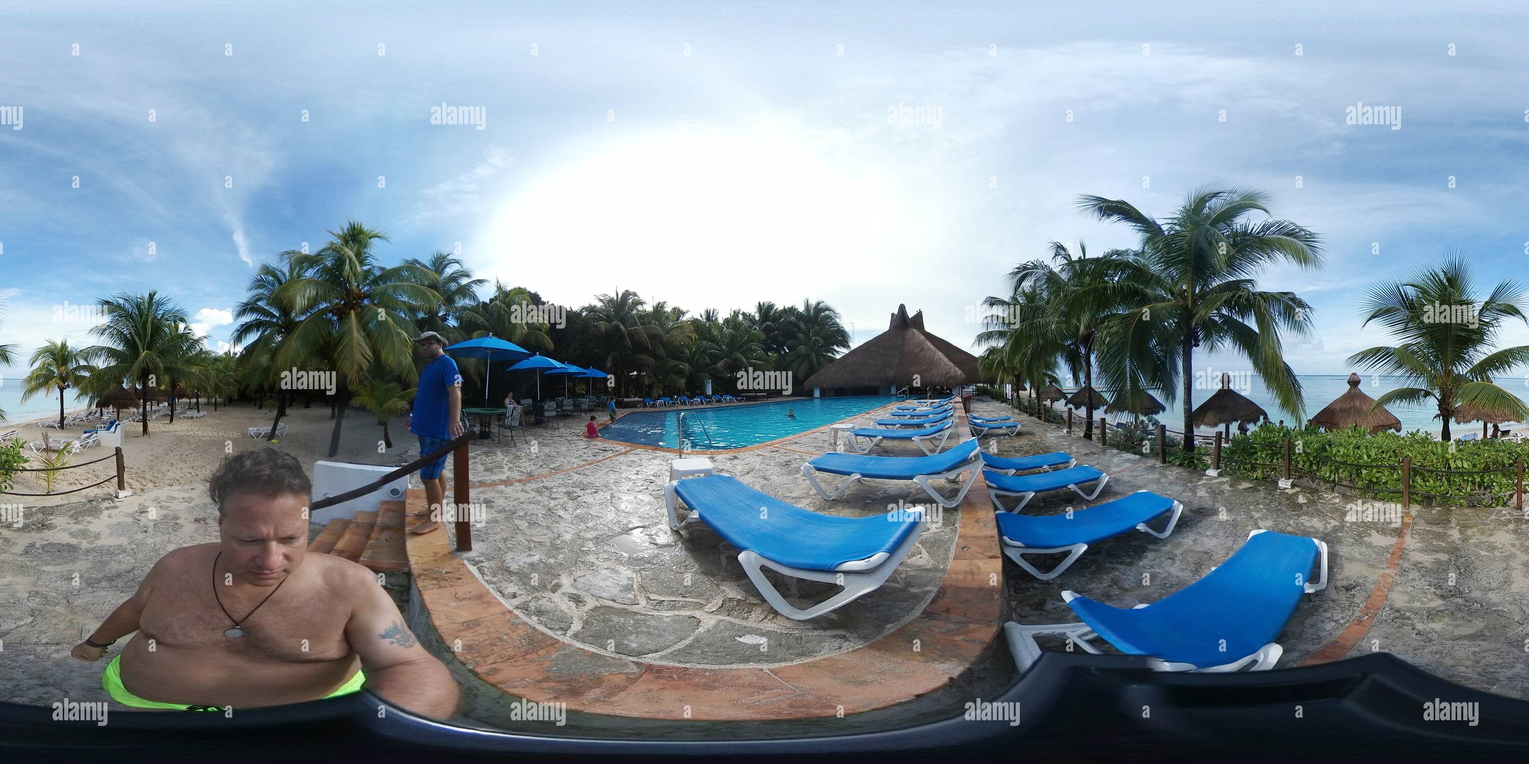 Vue panoramique à 360° de Nachi Cocom Beach - Cozumel, Mexique 2