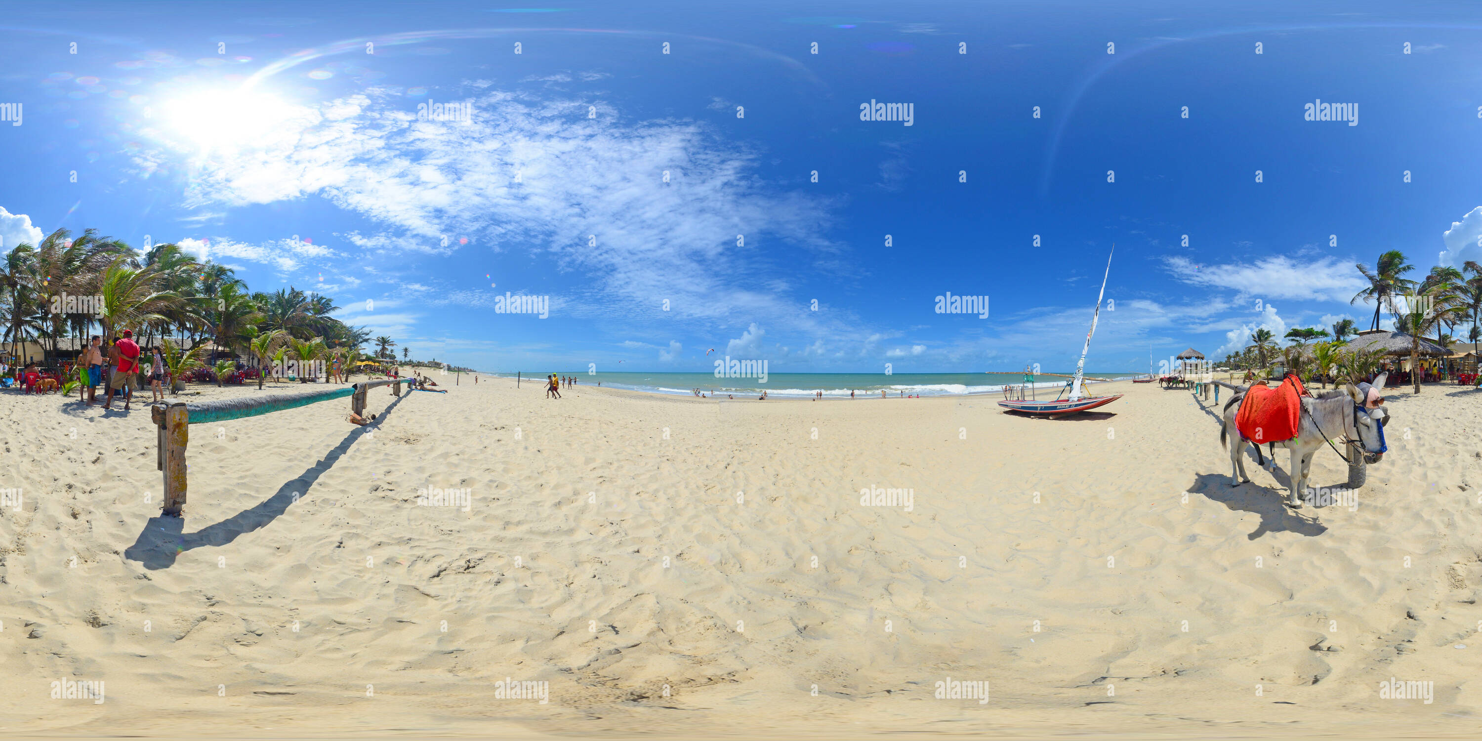 Vue panoramique à 360° de Praia do Futuro. Fortaleza, Brésil