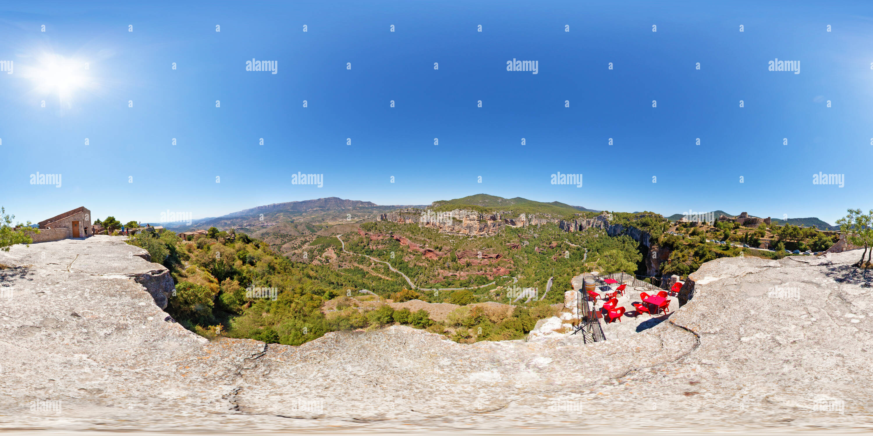 Vue panoramique à 360° de Siurana, Espana