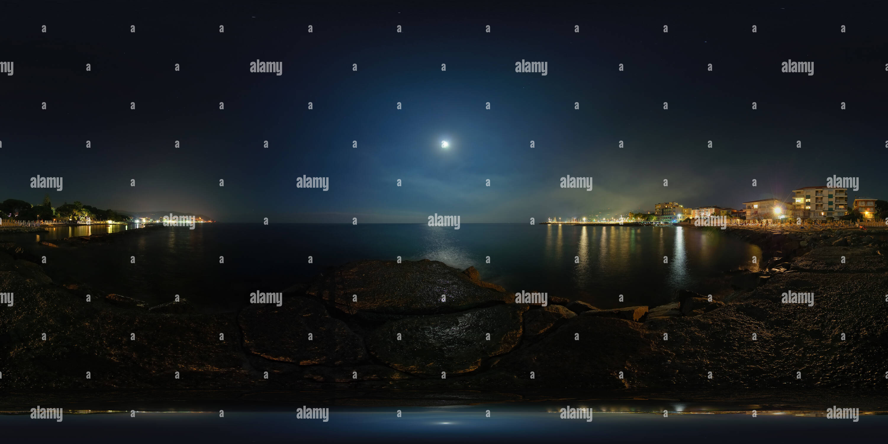 Vue panoramique à 360° de Diano Marina, Moonlight Sonata