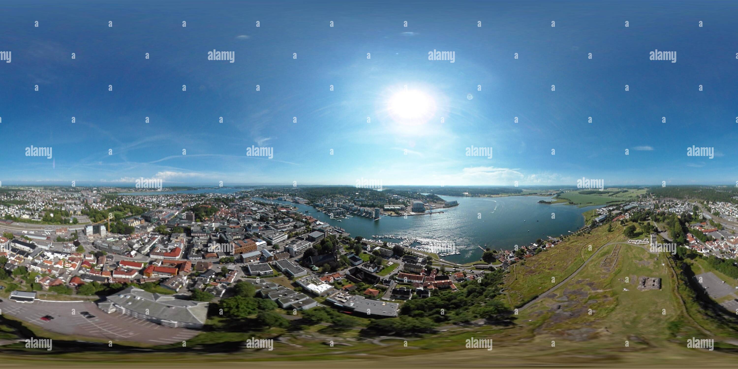 Vue panoramique à 360° de Slottsfjell