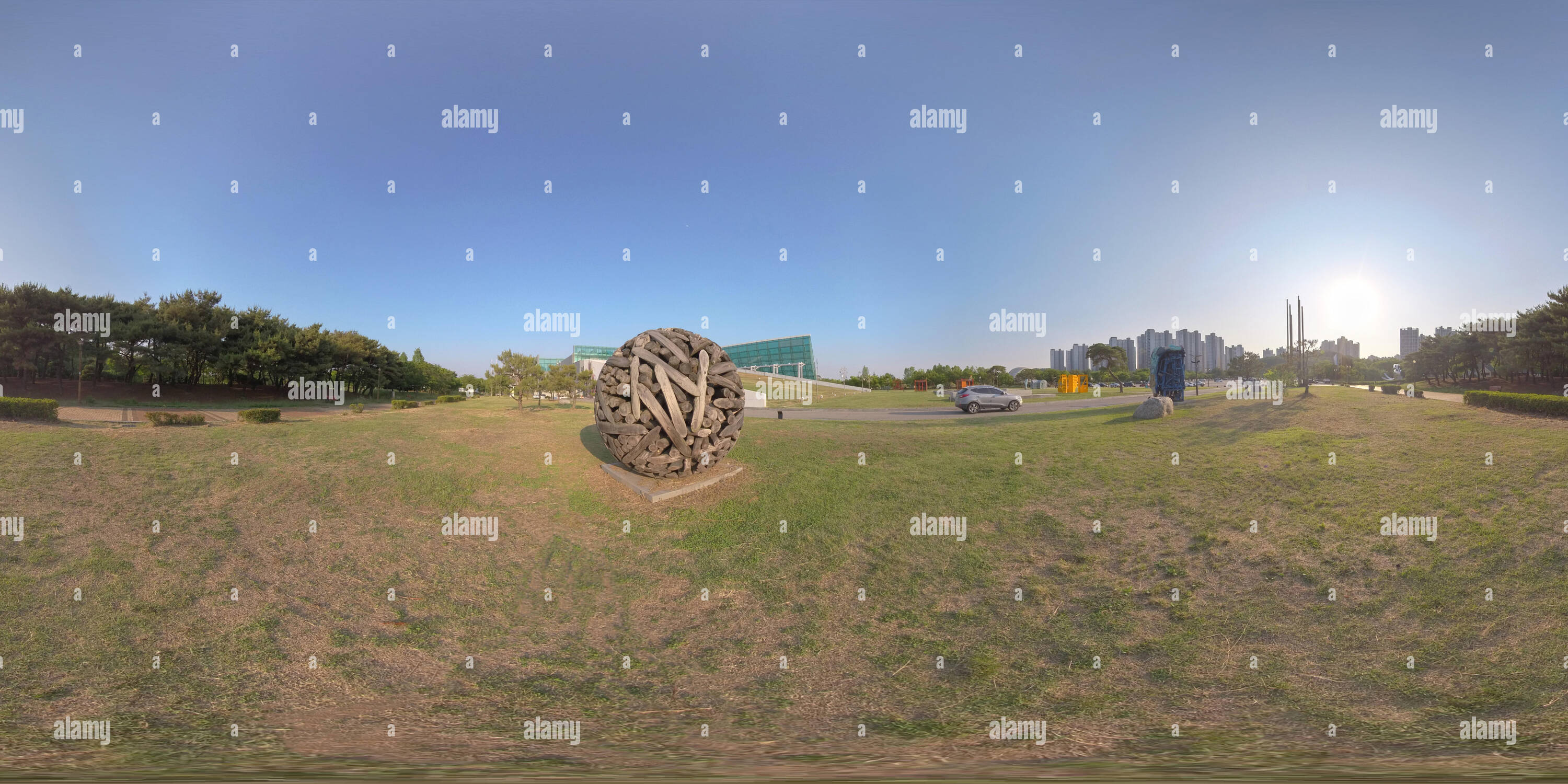 Vue panoramique à 360° de Ansan, Corée du Sud - 12 juin 2019. Panorama 360° en parc. 360 des parcs et forêts, de l'image. contenu AR VR