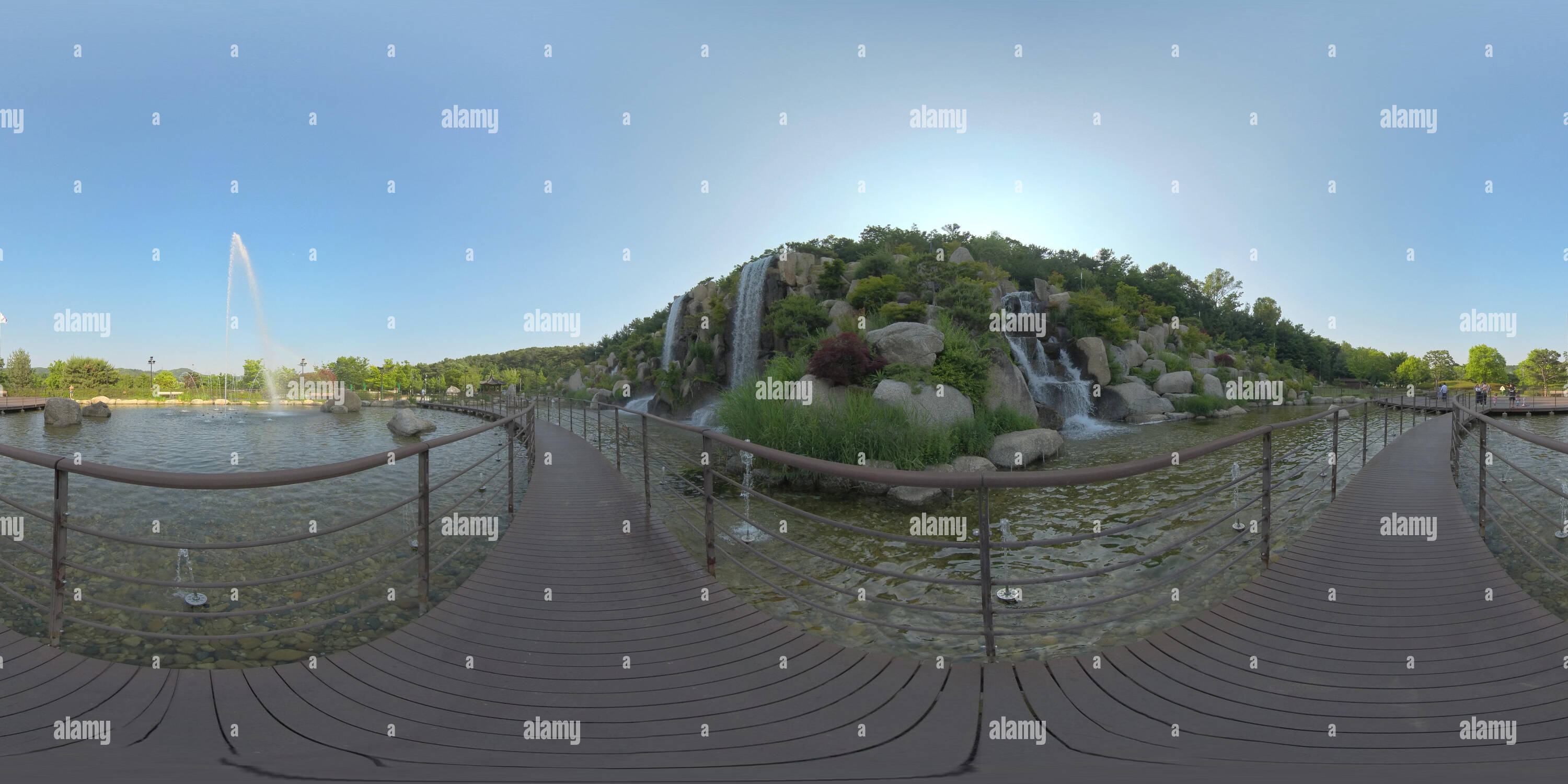 Vue panoramique à 360° de Ansan, Corée du Sud - 12 juin 2019. Panorama 360° en parc. 360 des parcs et forêts, de l'image. contenu AR VR