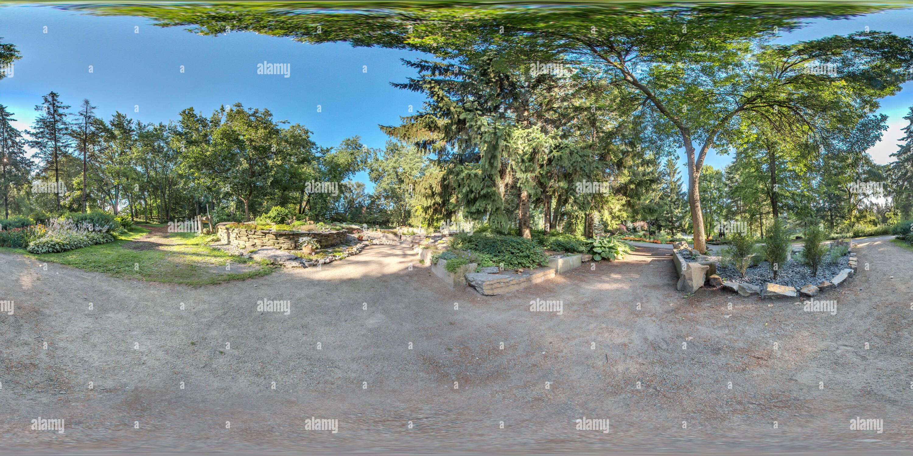 Vue panoramique à 360° de Jardin alpin, Centre de la nature, Laval