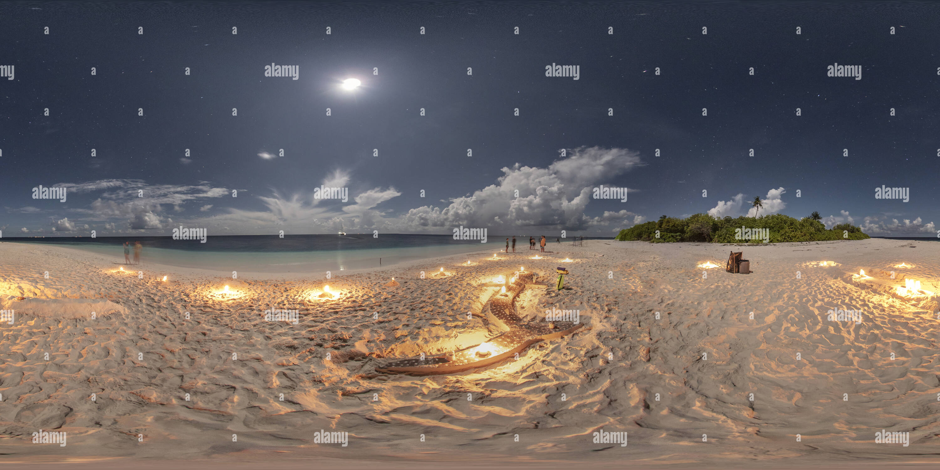 Vue panoramique à 360° de Des baleines de sable