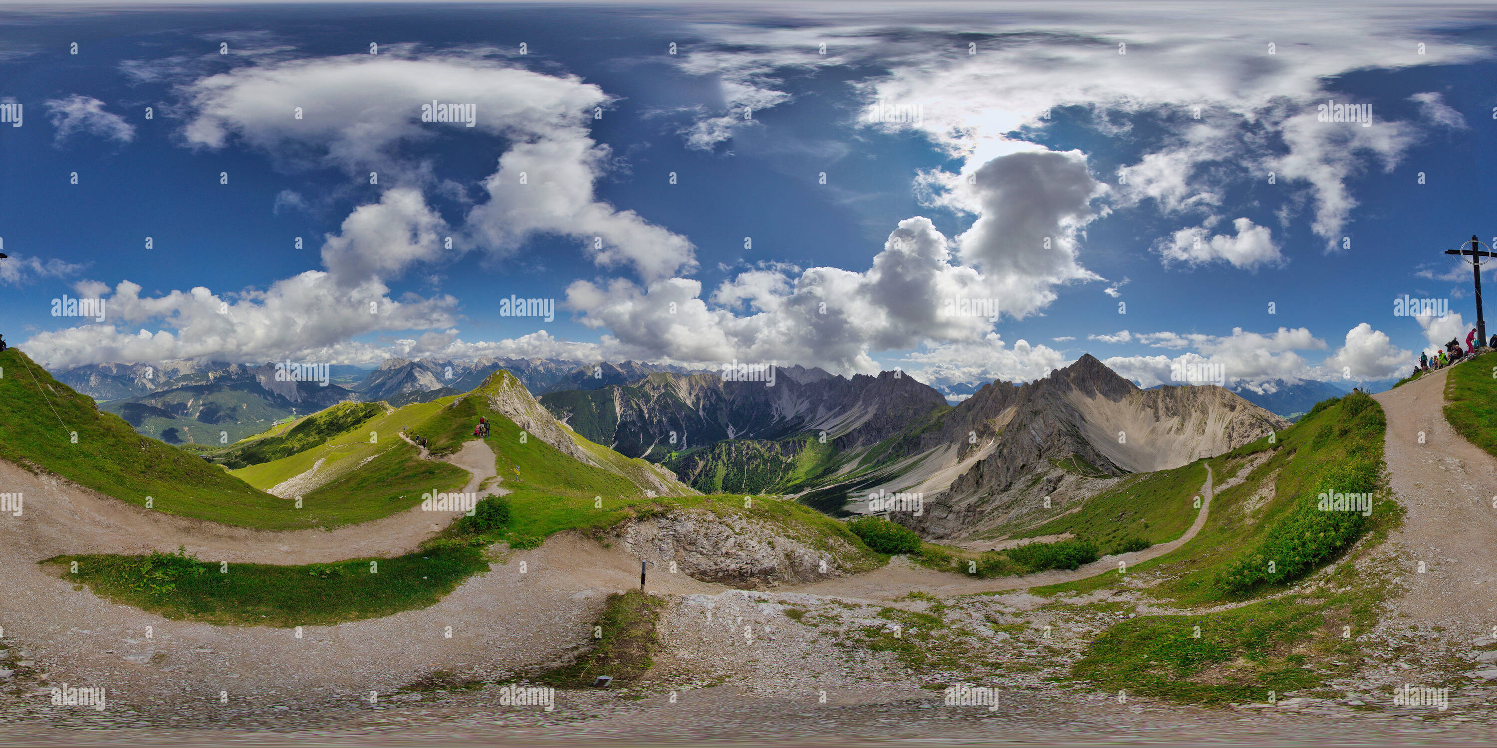 Visualizzazione panoramica a 360 gradi di Seefelder Spitze