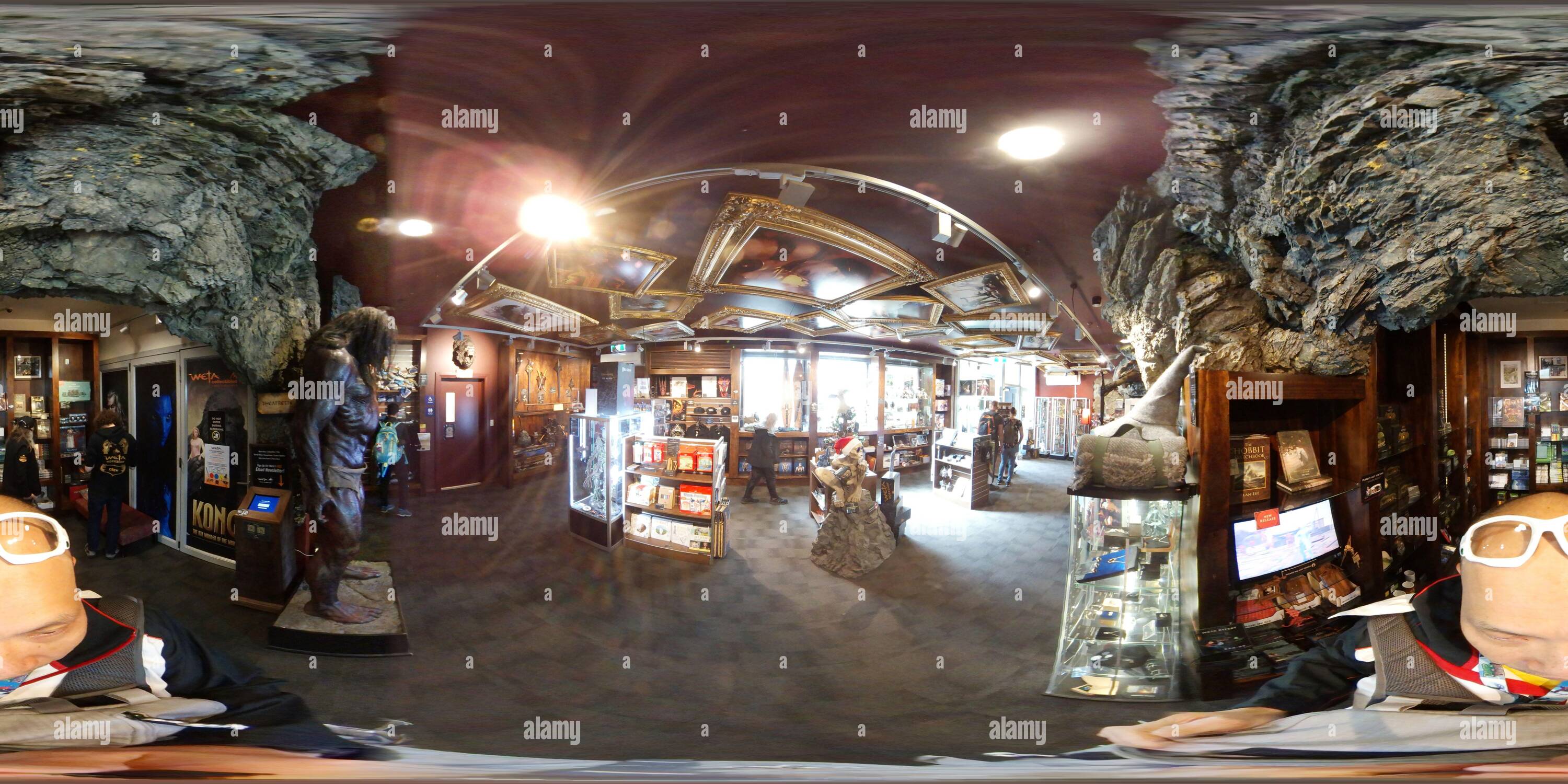 Visualizzazione panoramica a 360 gradi di Tour dello studio di effetti speciali al Weta Production miramar di Wellington, Nuova Zelanda