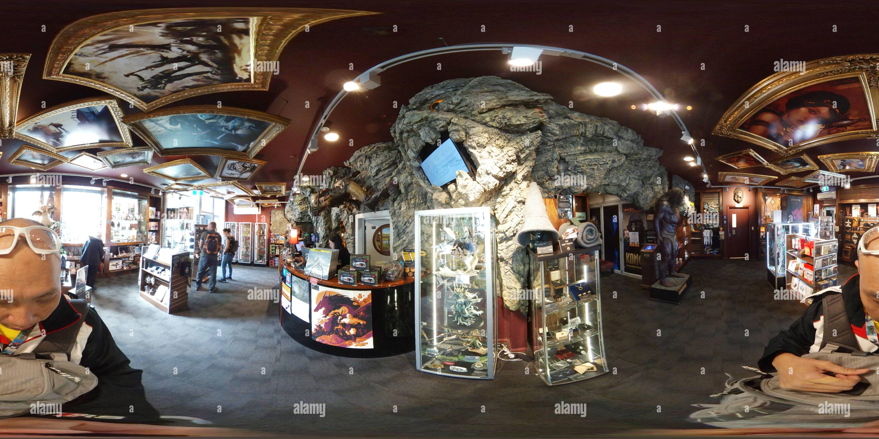 Visualizzazione panoramica a 360 gradi di Tour dello studio di effetti speciali al Weta Production miramar di Wellington, Nuova Zelanda