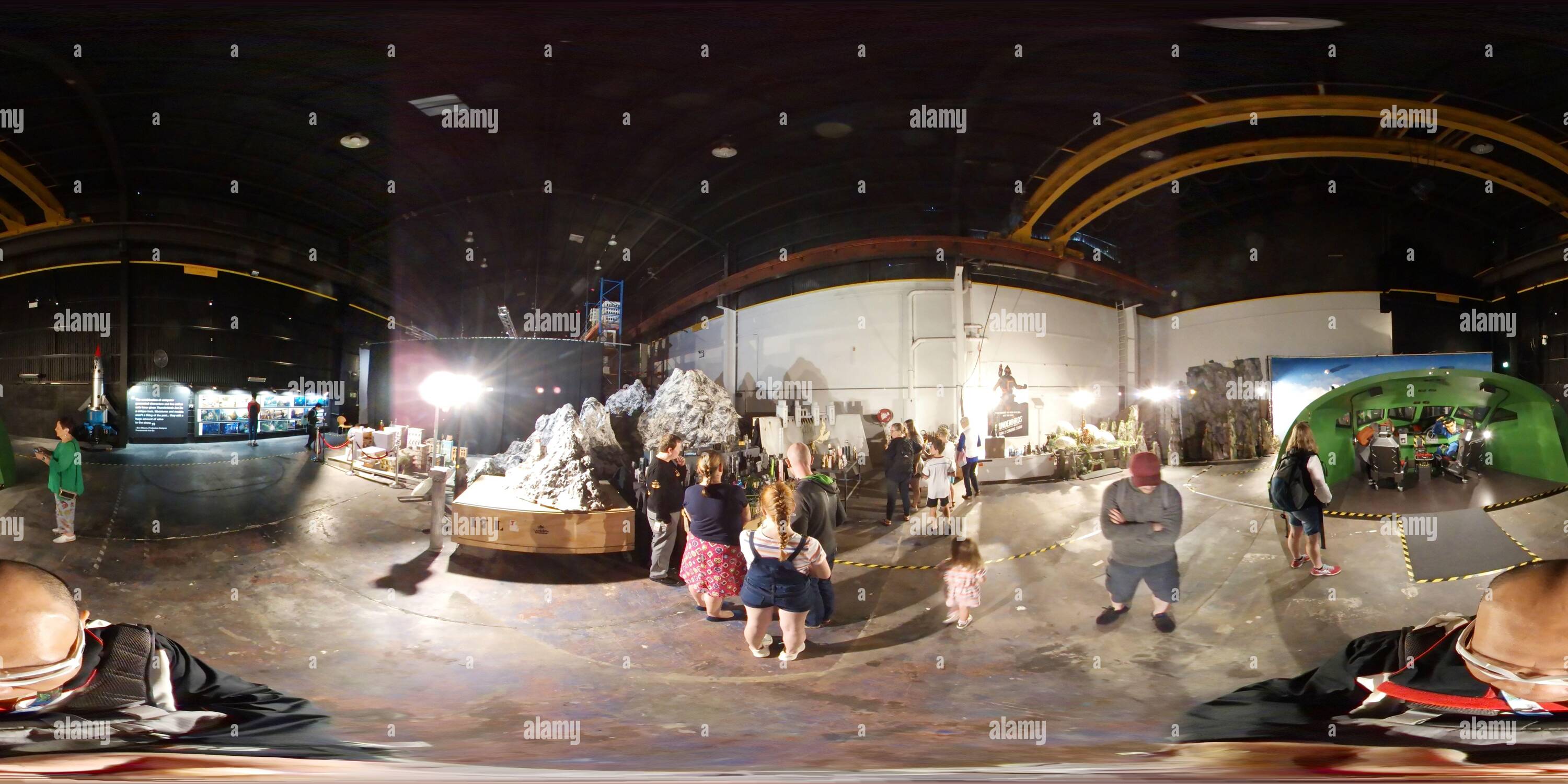 Visualizzazione panoramica a 360 gradi di Tour dello studio di effetti speciali al Weta Production miramar di Wellington, Nuova Zelanda