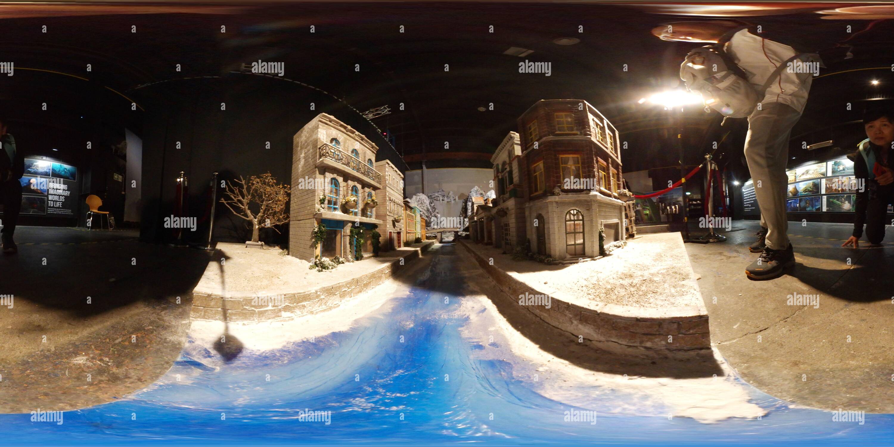 Visualizzazione panoramica a 360 gradi di Tour dello studio di effetti speciali al Weta Production miramar di Wellington, Nuova Zelanda