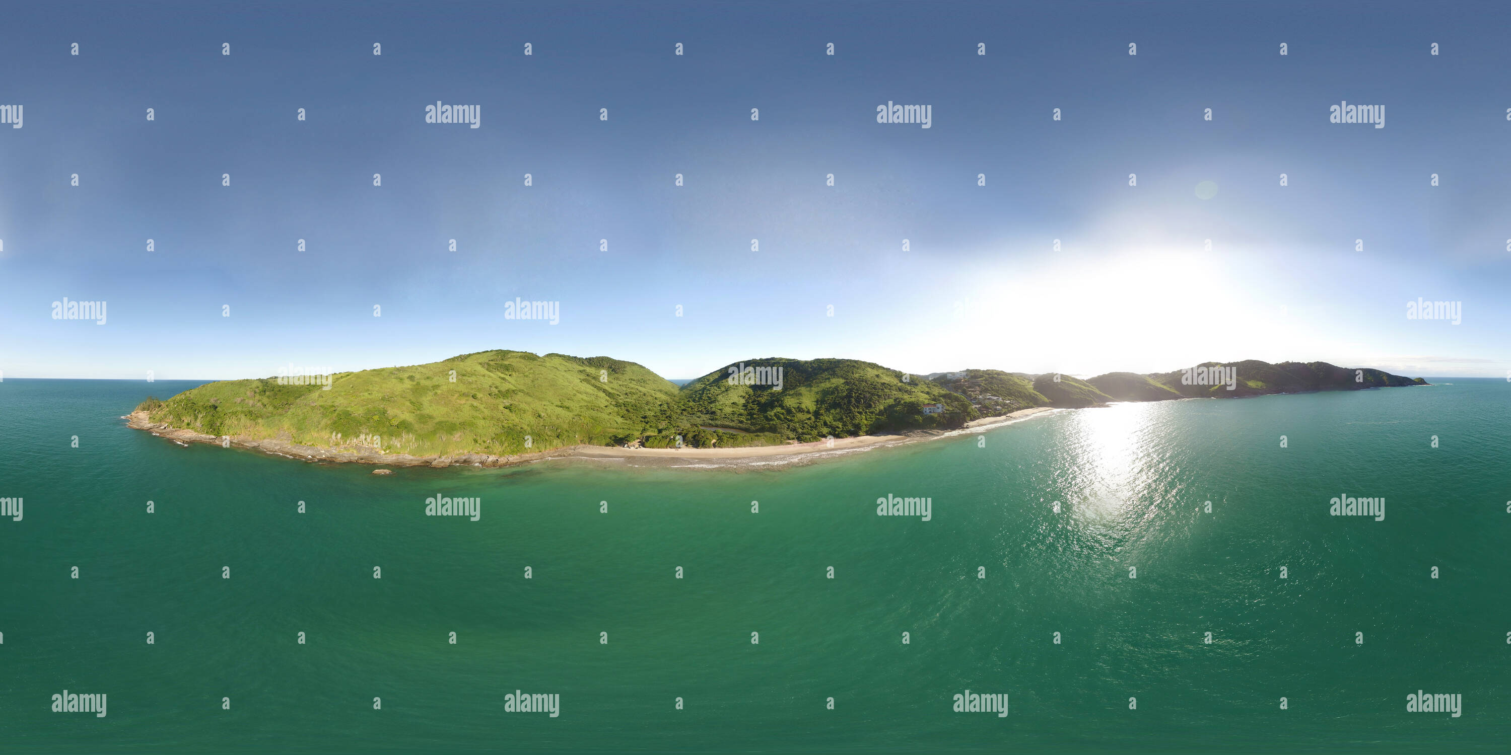 Visualizzazione panoramica a 360 gradi di Praia Brava