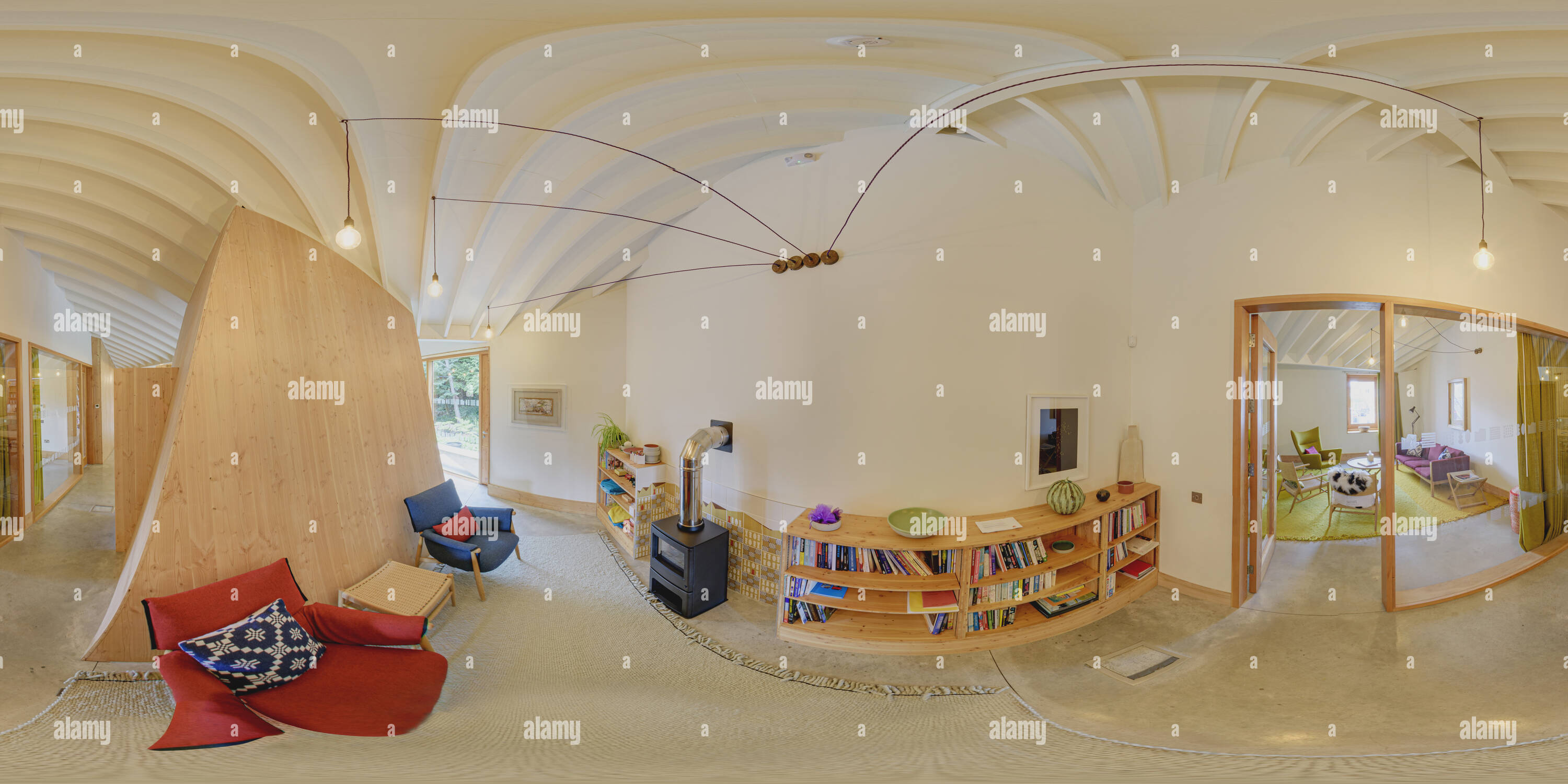 Visualizzazione panoramica a 360 gradi di Biblioteca di Cardiff Maggies