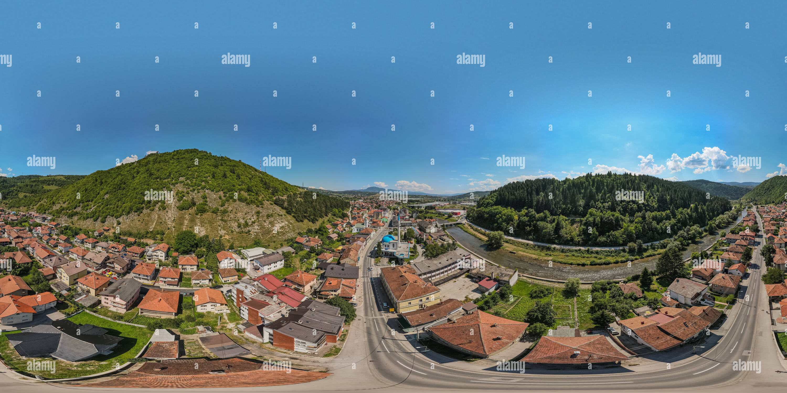 Visualizzazione panoramica a 360 gradi di Donji Vakuf, centar