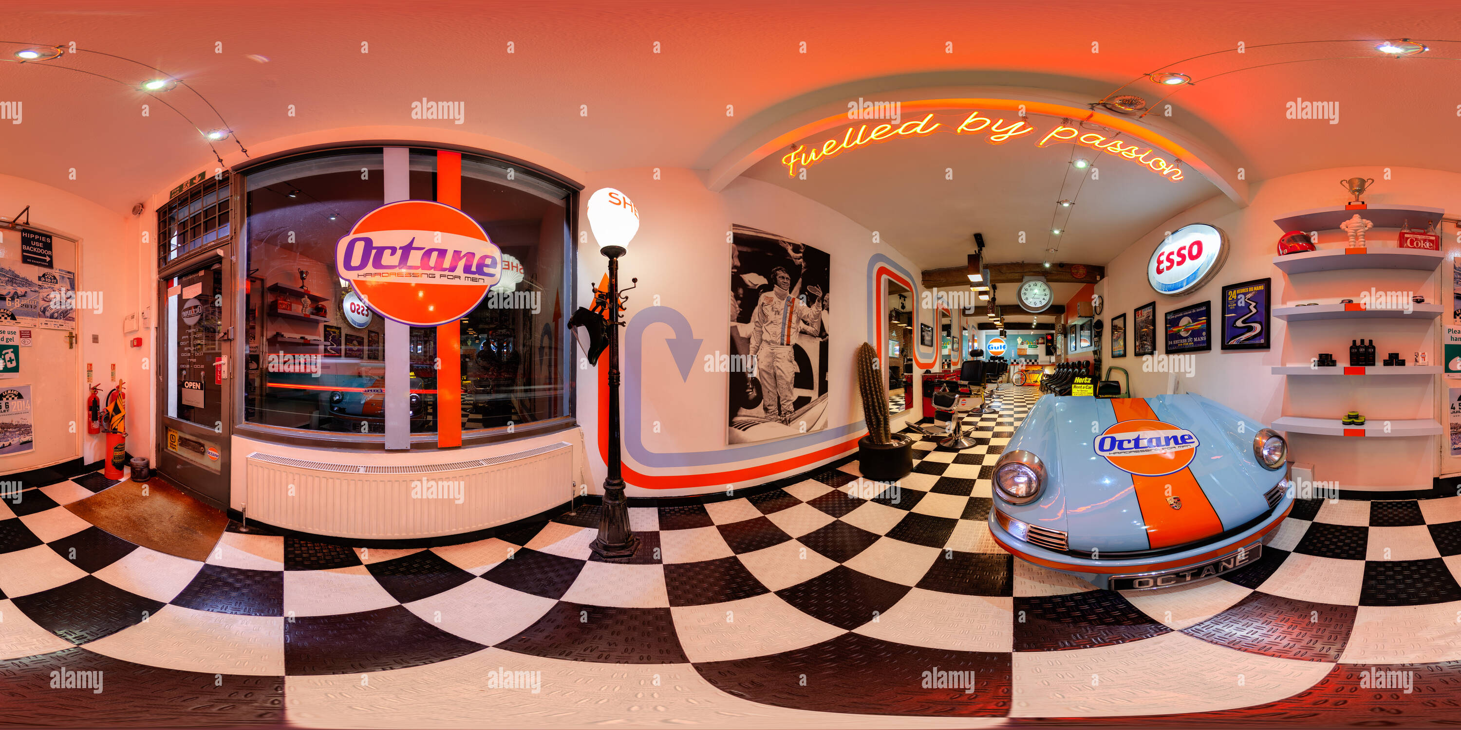 Visualizzazione panoramica a 360 gradi di Octane Hair Studio