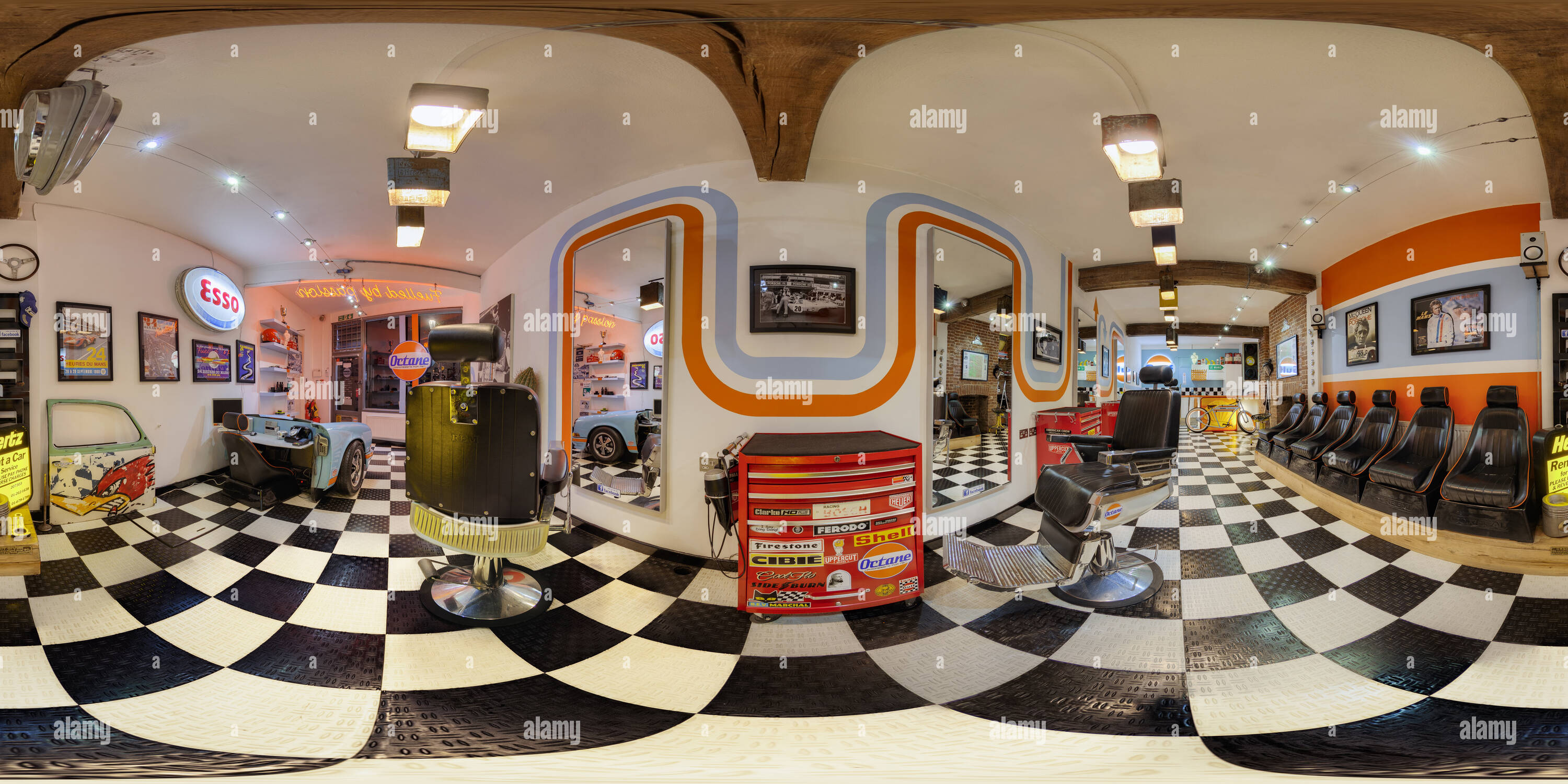 Visualizzazione panoramica a 360 gradi di Octane Hair Studio