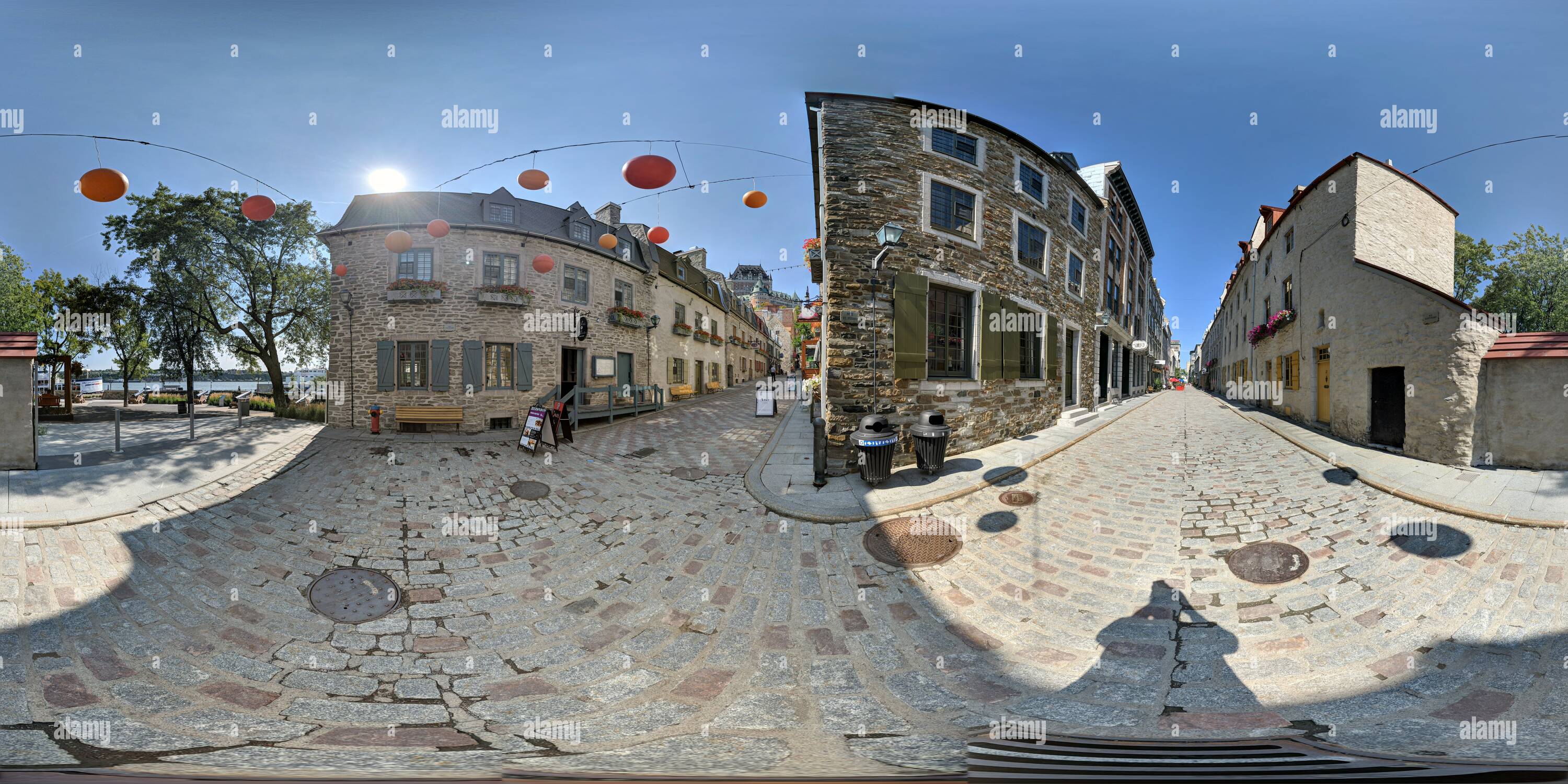 Visualizzazione panoramica a 360 gradi di Rue Sous le Fort, Quebec City, Quebec