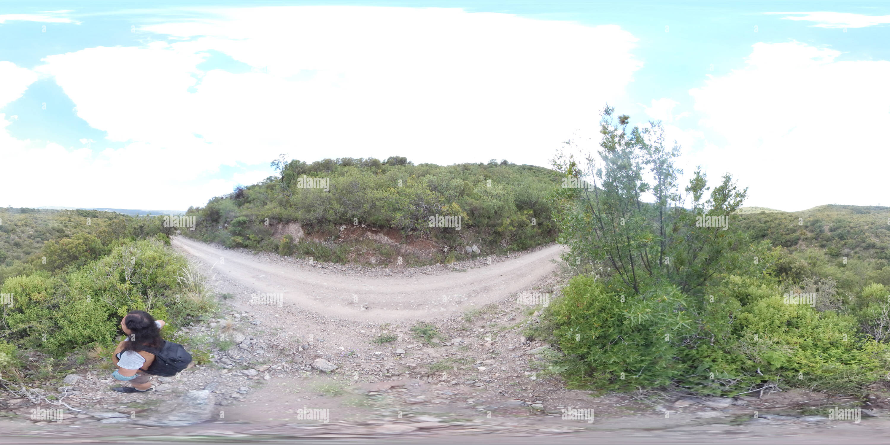 Visualizzazione panoramica a 360 gradi di Rumbo a Cumbre las Gemelas Agua de los Palos- Capilla Del Monte febrero 2021