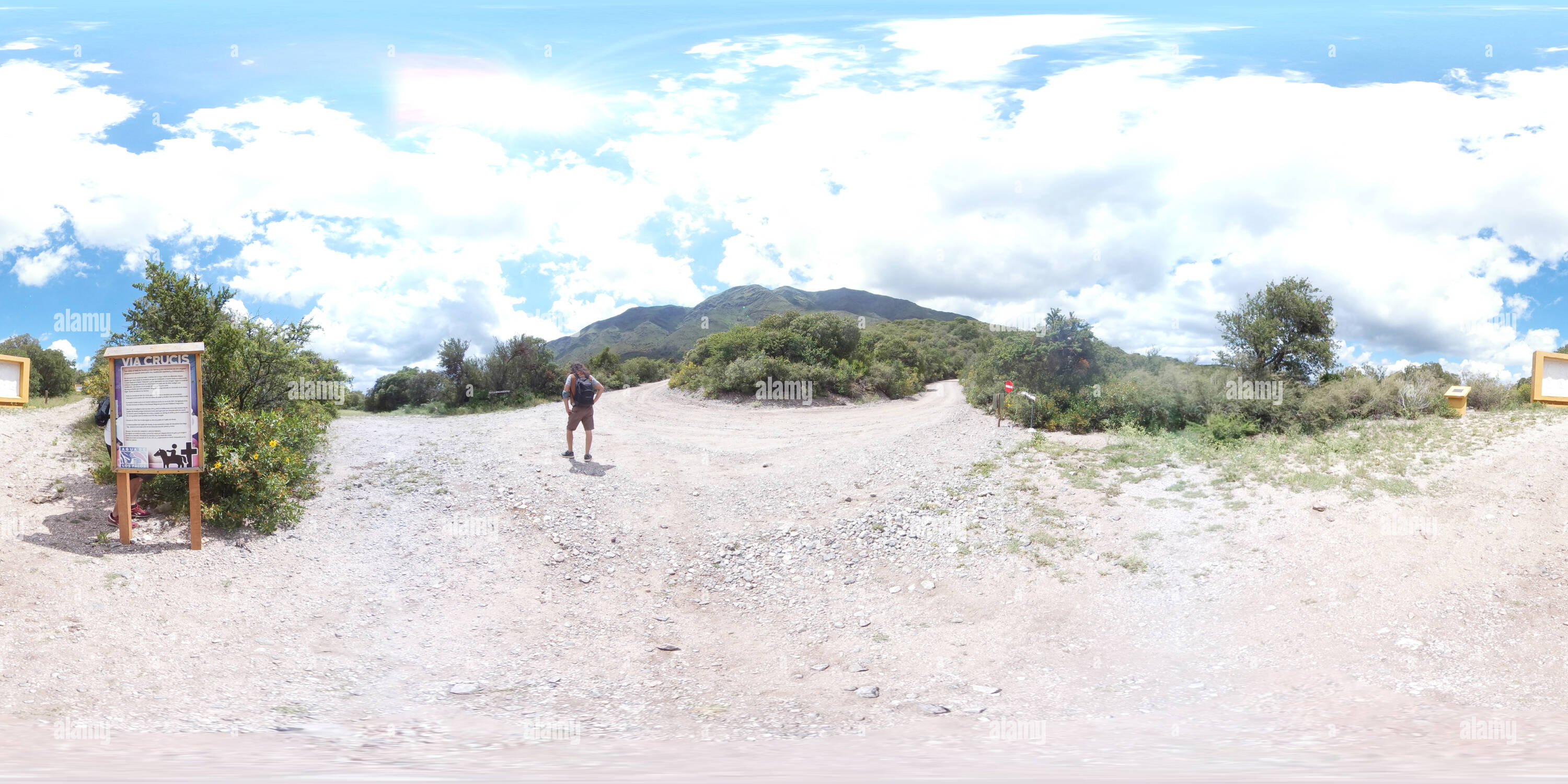 Visualizzazione panoramica a 360 gradi di Via Crucis el Calvario de Cristo Cumbre las Gemelas - Capilla del Monte febrero 2021