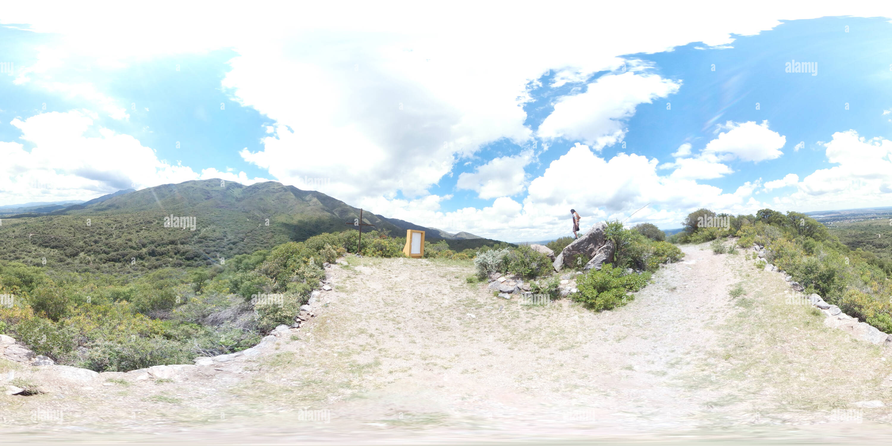 Visualizzazione panoramica a 360 gradi di Via Crucis el Calvario de Cristo Cumbre las Gemelas - Capilla del Monte febrero 2021