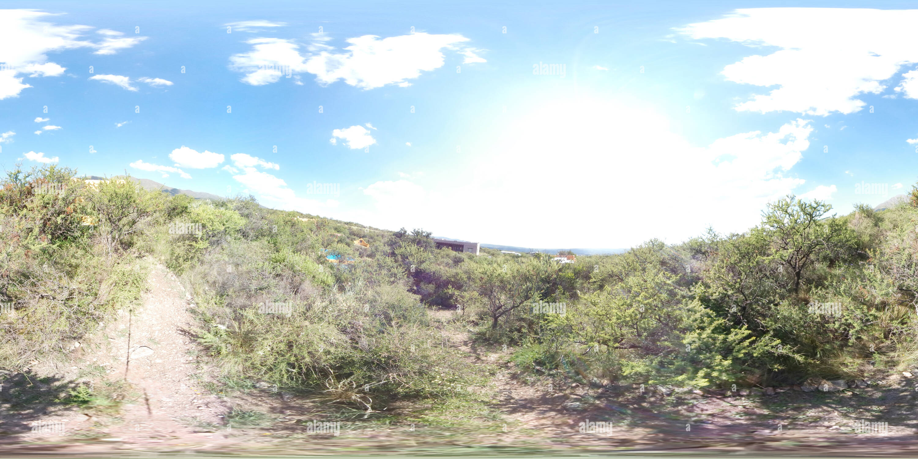 Visualizzazione panoramica a 360 gradi di Cabañas Taos Pueblo - Capilla del Monte febrero 2021