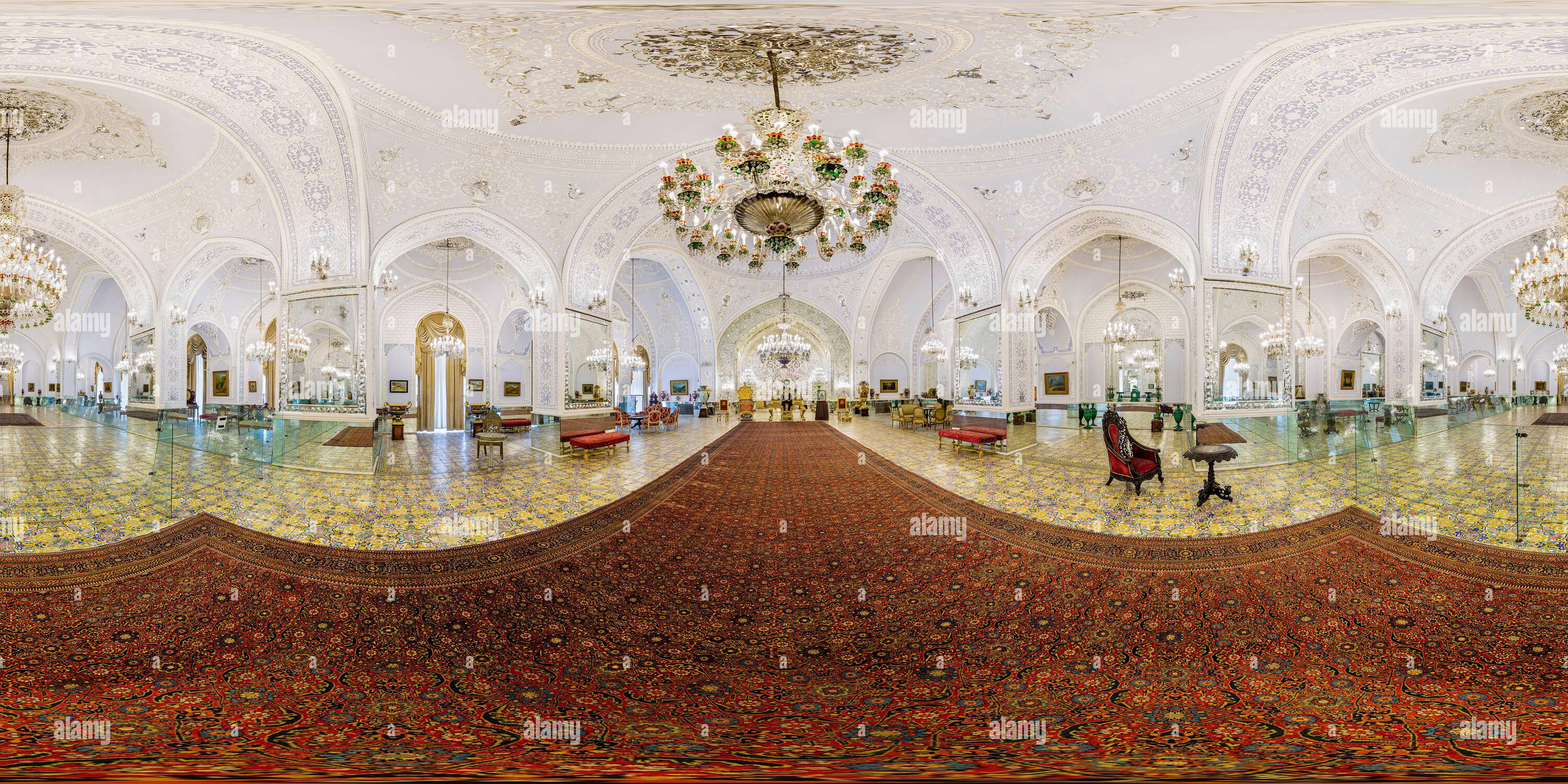 Visualizzazione panoramica a 360 gradi di Palazzo Golestan , Patrimonio Mondiale dell'Umanita'