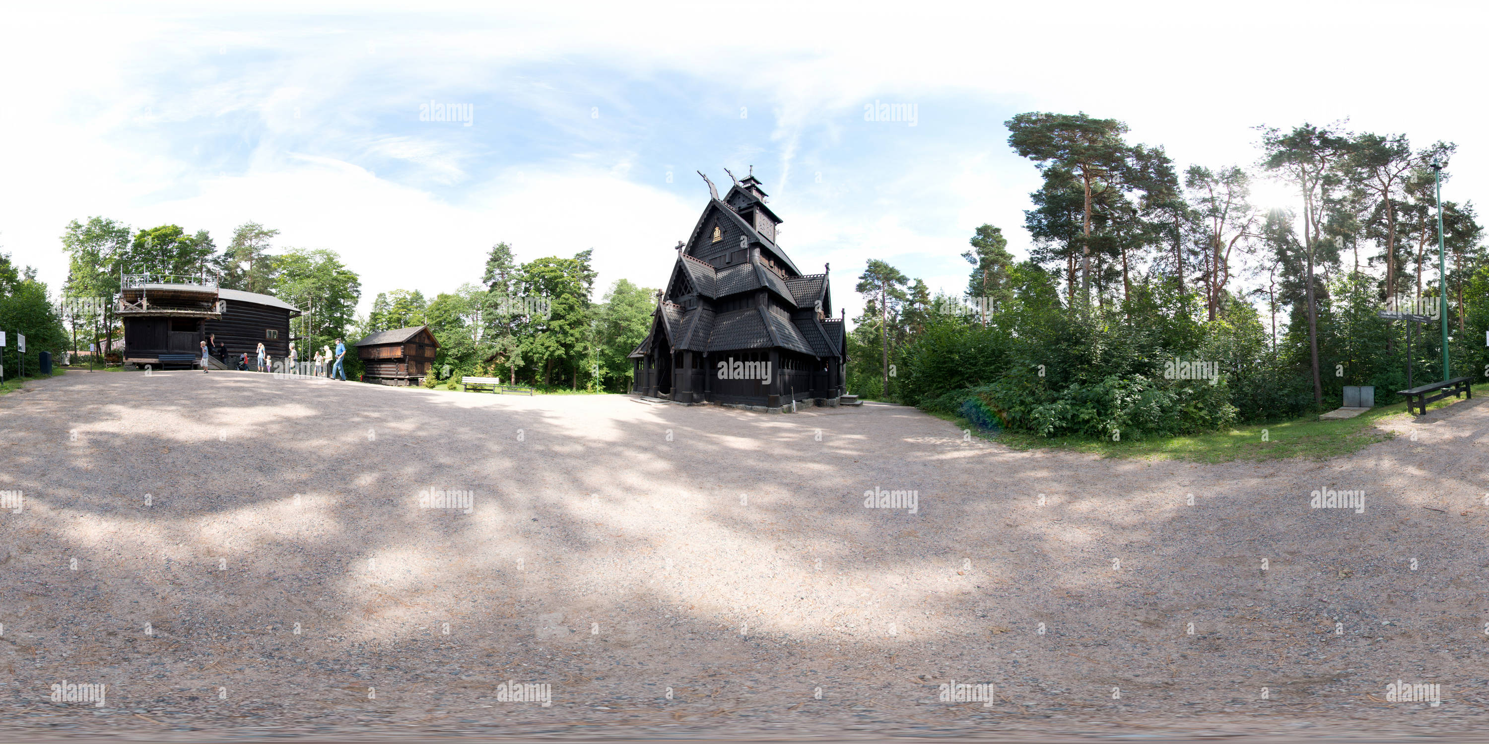 Visualizzazione panoramica a 360 gradi di Stavkirke Norsk Folkemuseum