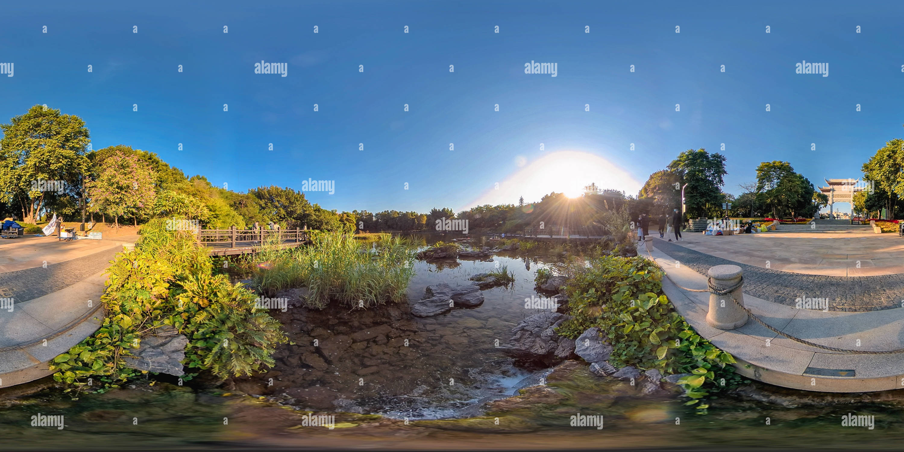 Visualizzazione panoramica a 360 gradi di Haizhu Wetland Park海珠湿地公园