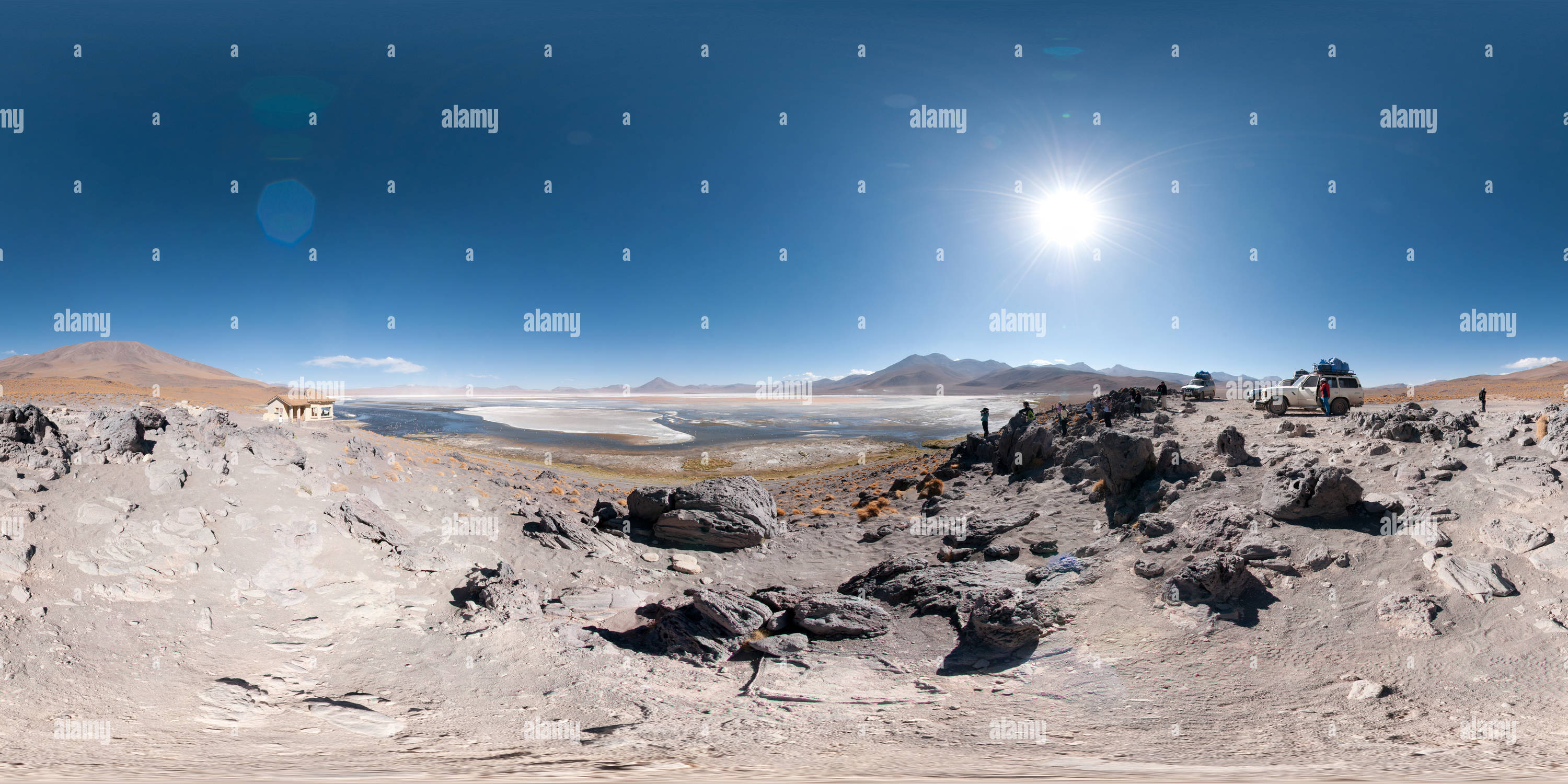 Visualizzazione panoramica a 360 gradi di Laguna Colorada de Bolivia