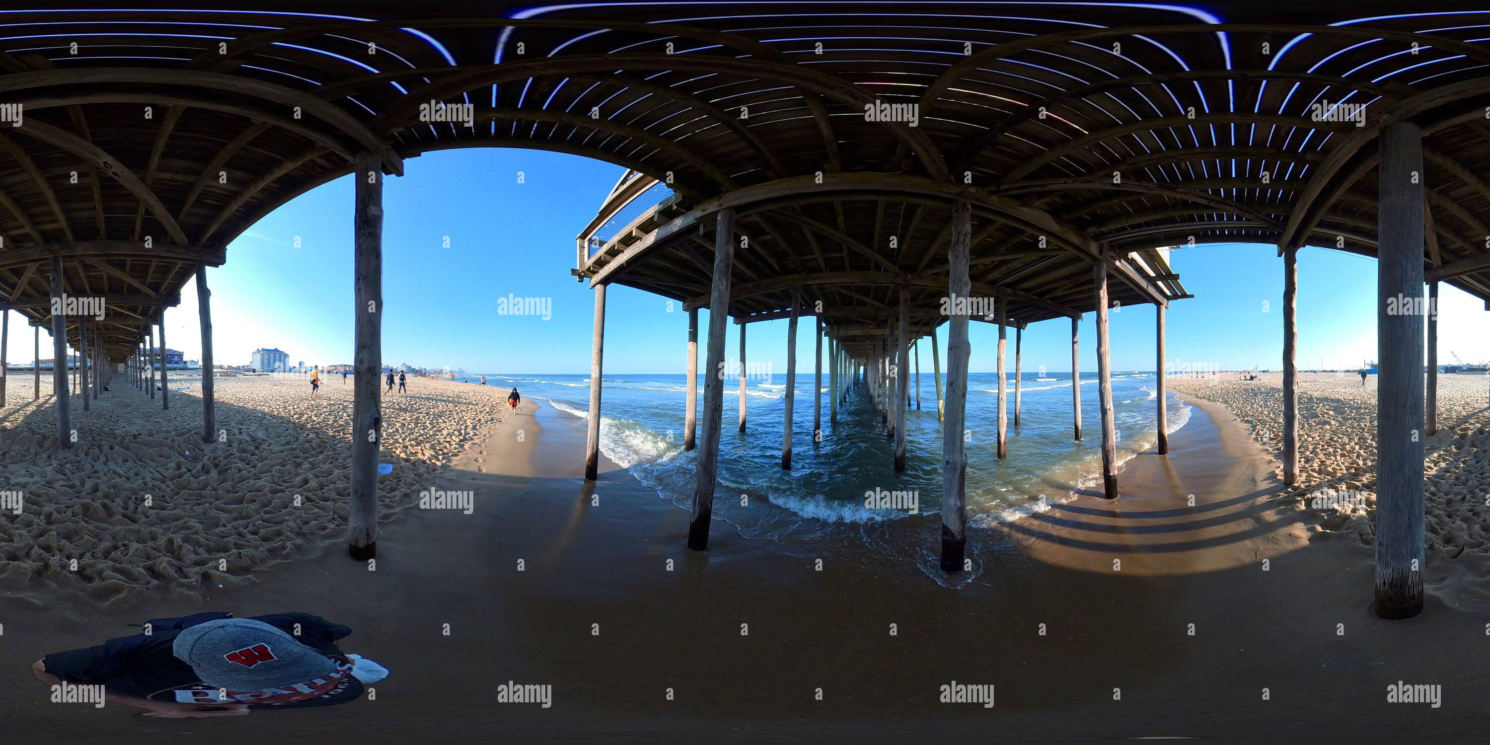 Visualizzazione panoramica a 360 gradi di Sotto il molo di Ocean City, Maryland