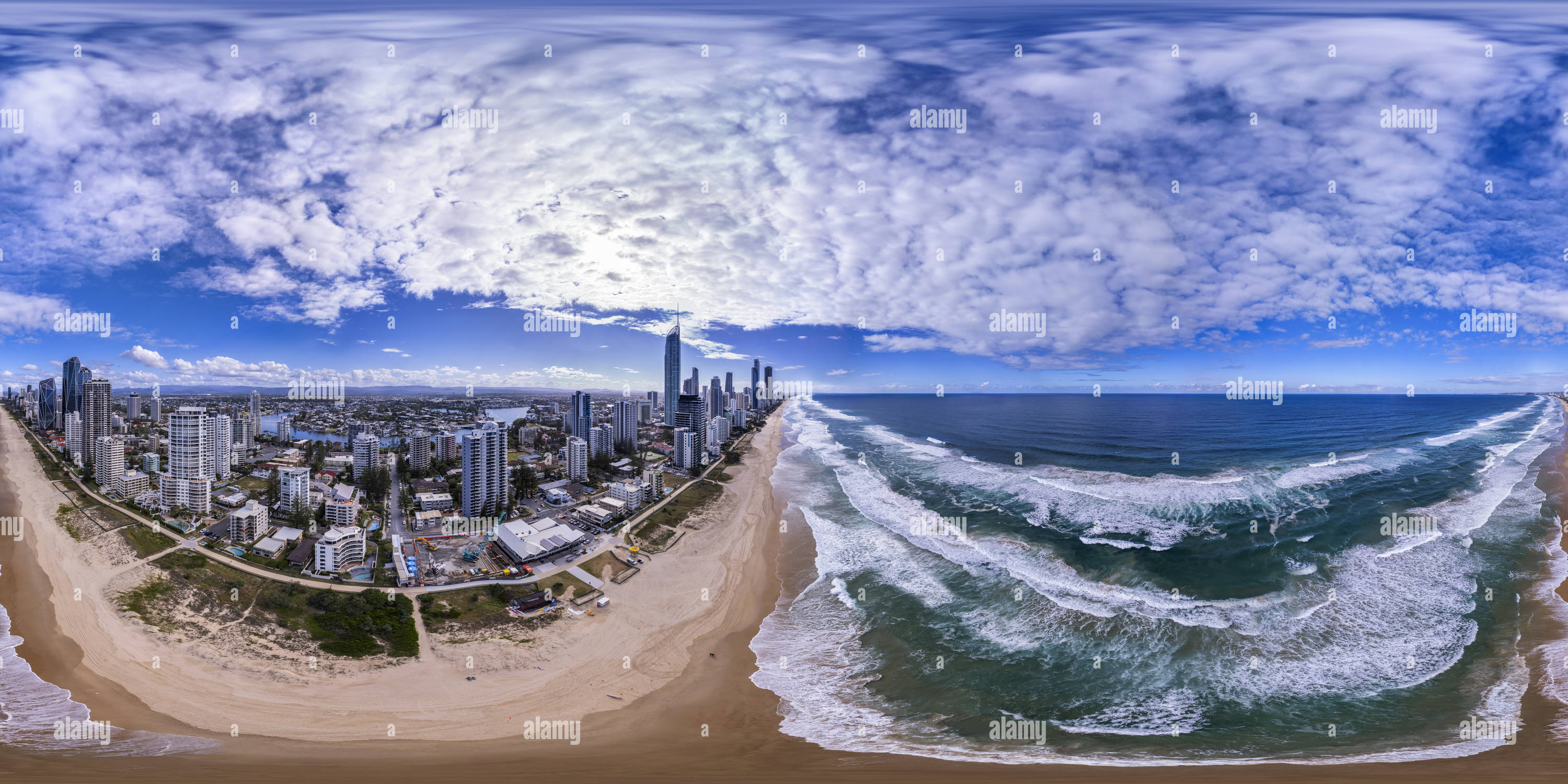 Visualizzazione panoramica a 360 gradi di Gold Coast (昆士蘭州黃金海岸), Queensland, AU