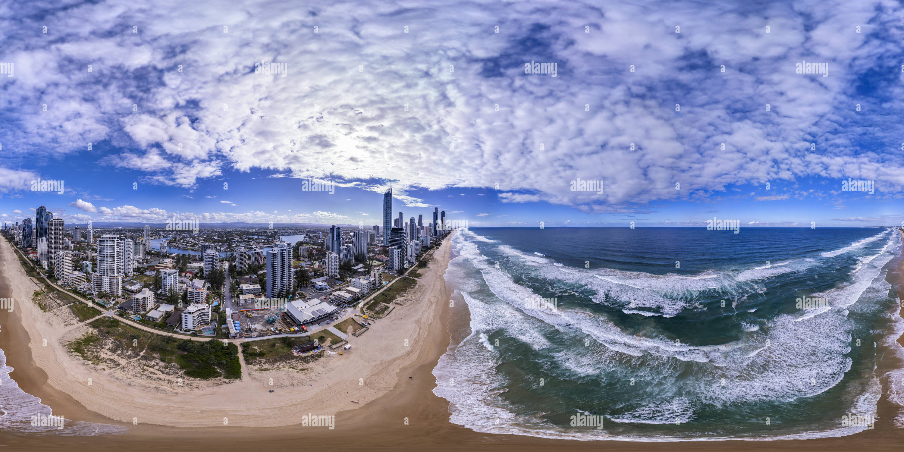 Visualizzazione panoramica a 360 gradi di Gold Coast (昆士蘭黃金海岸), Queensland, AU