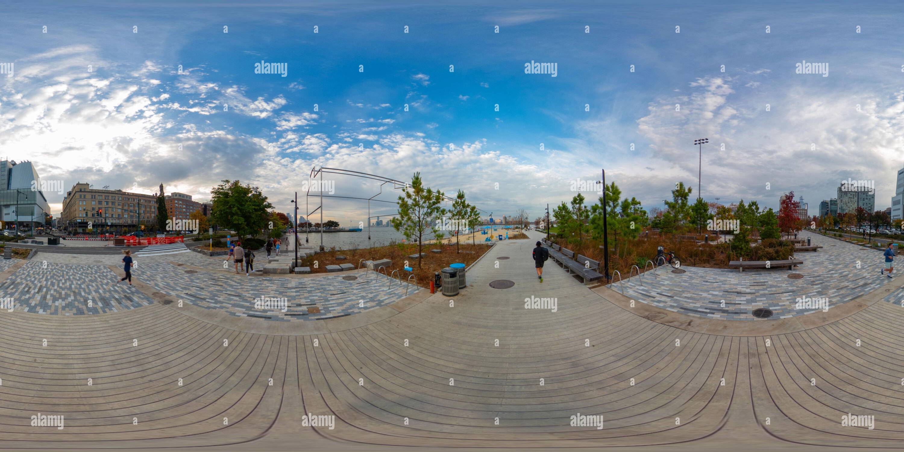 Visualizzazione panoramica a 360 gradi di New York, NY, USA - 27 ottobre 2023: